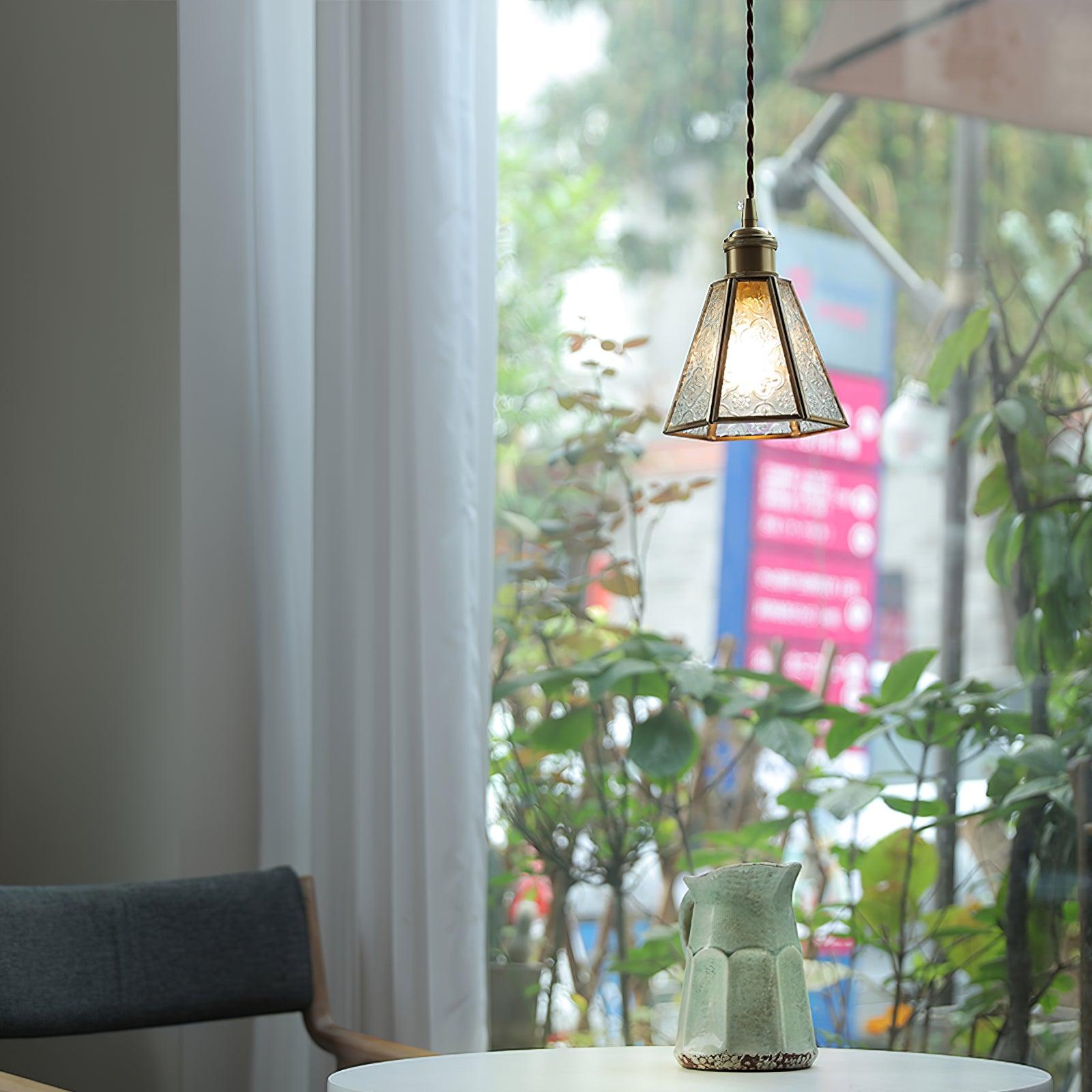 Arvane Brass & Glass Elegant Pendant Lamp-Neutral Decor