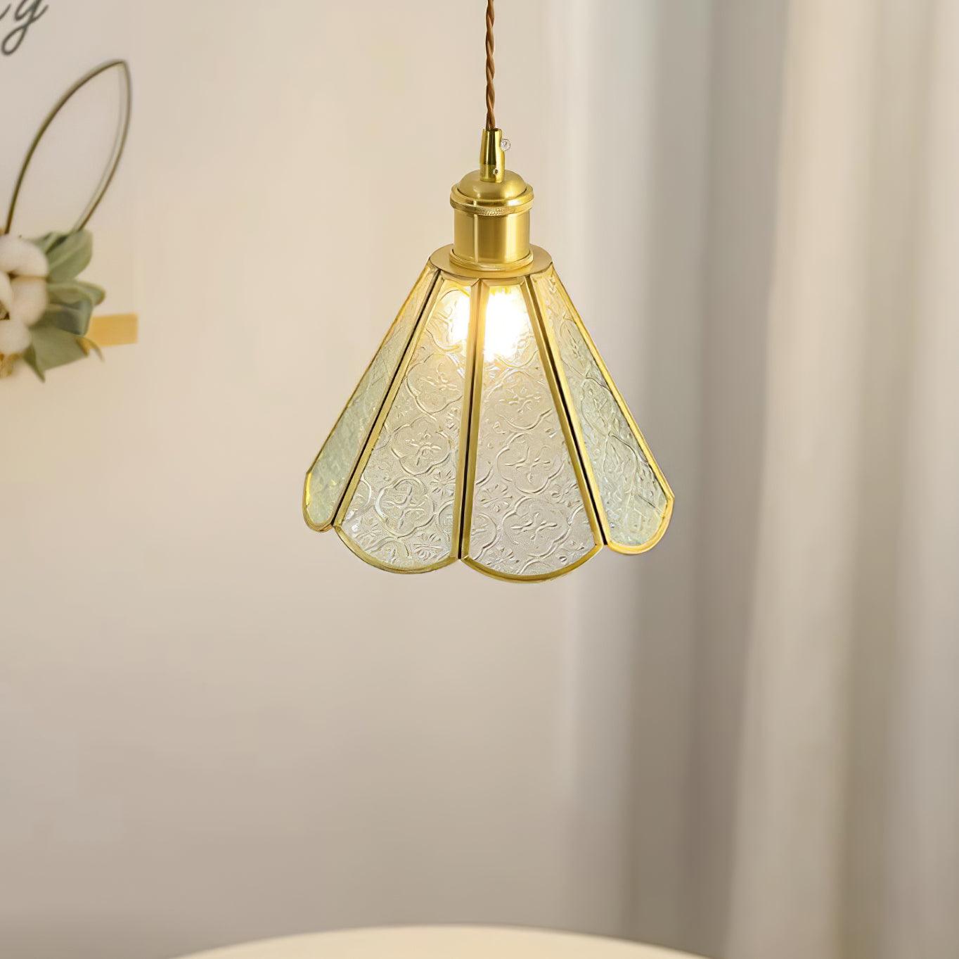Arvane Brass & Glass Elegant Pendant Lamp-Neutral Decor