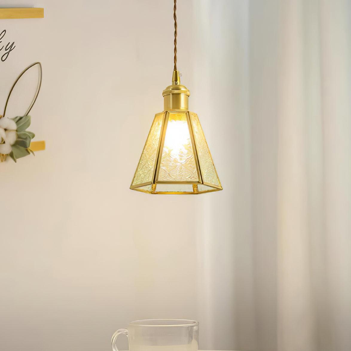 Arvane Brass & Glass Elegant Pendant Lamp-Neutral Decor