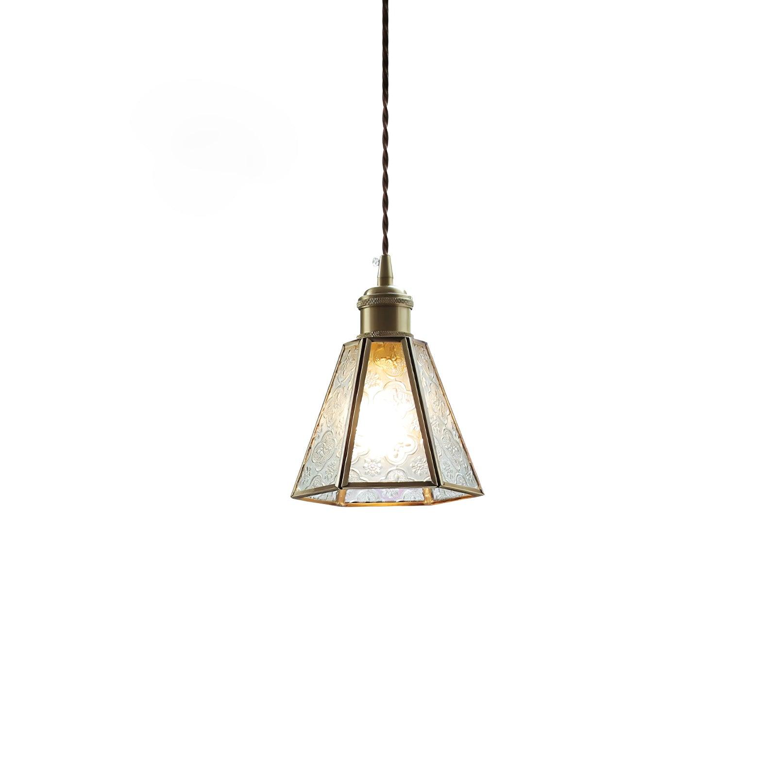 Arvane Brass & Glass Elegant Pendant Lamp-Neutral Decor