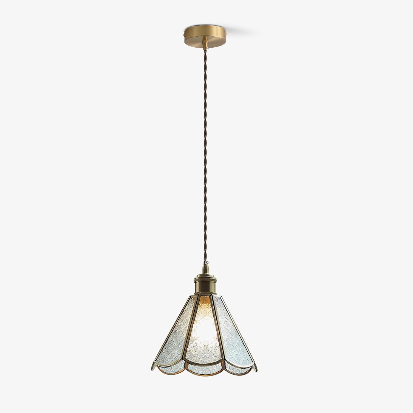 Arvane Brass & Glass Elegant Pendant Lamp-Neutral Decor