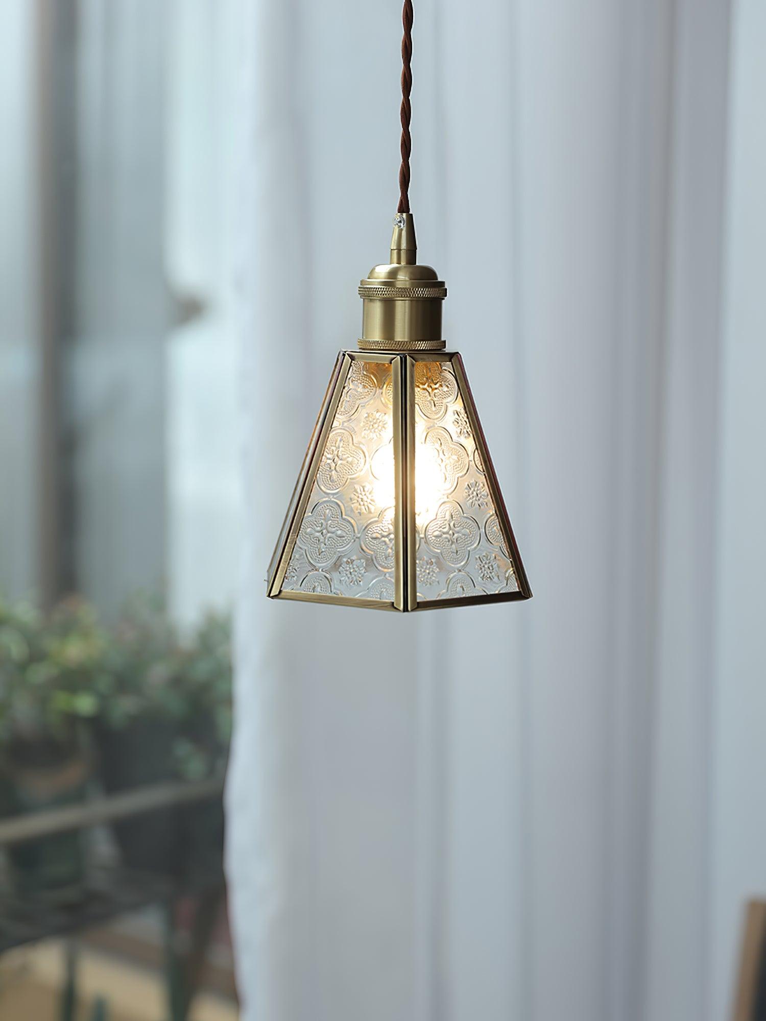 Arvane Brass & Glass Elegant Pendant Lamp-Neutral Decor