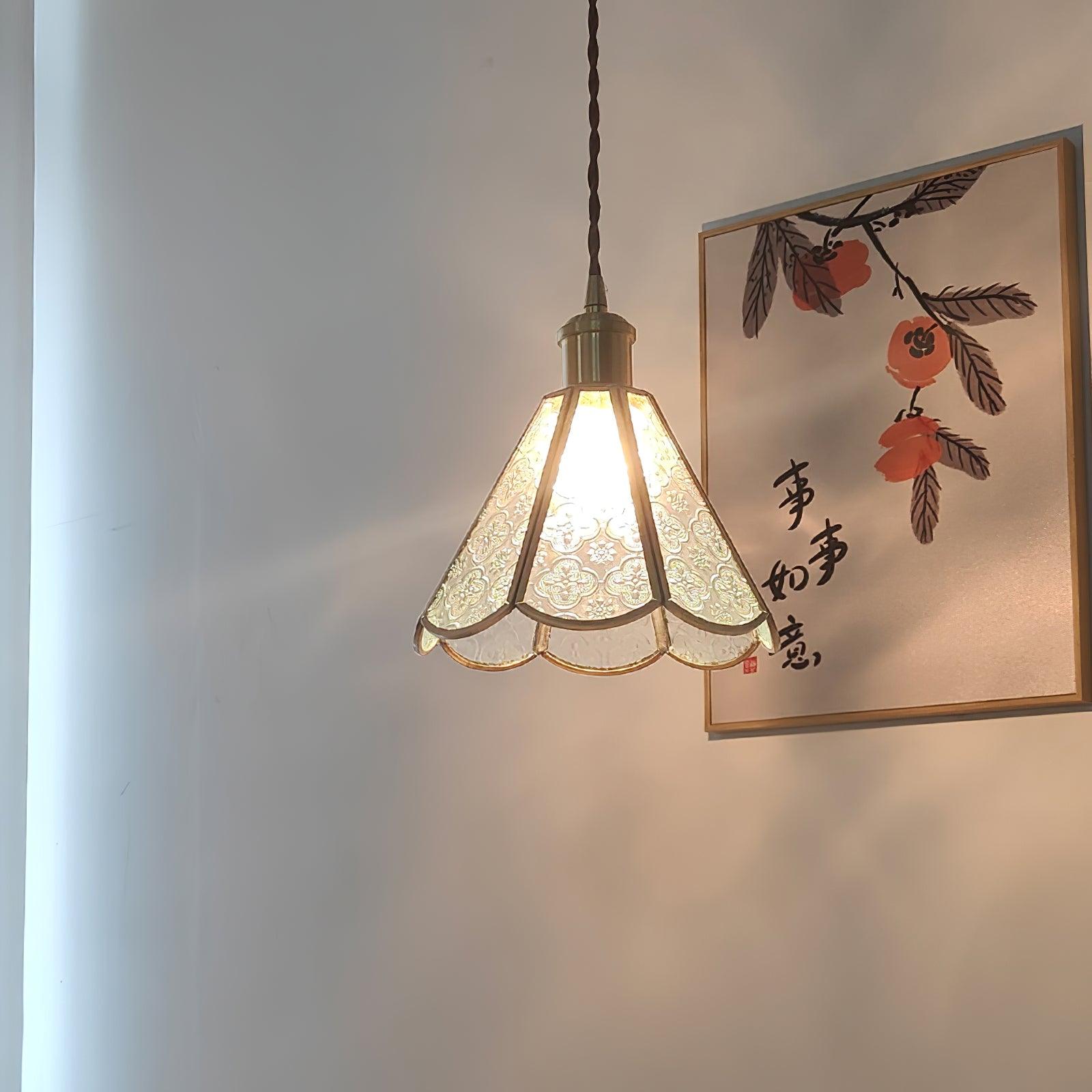 Arvane Brass & Glass Elegant Pendant Lamp-Neutral Decor
