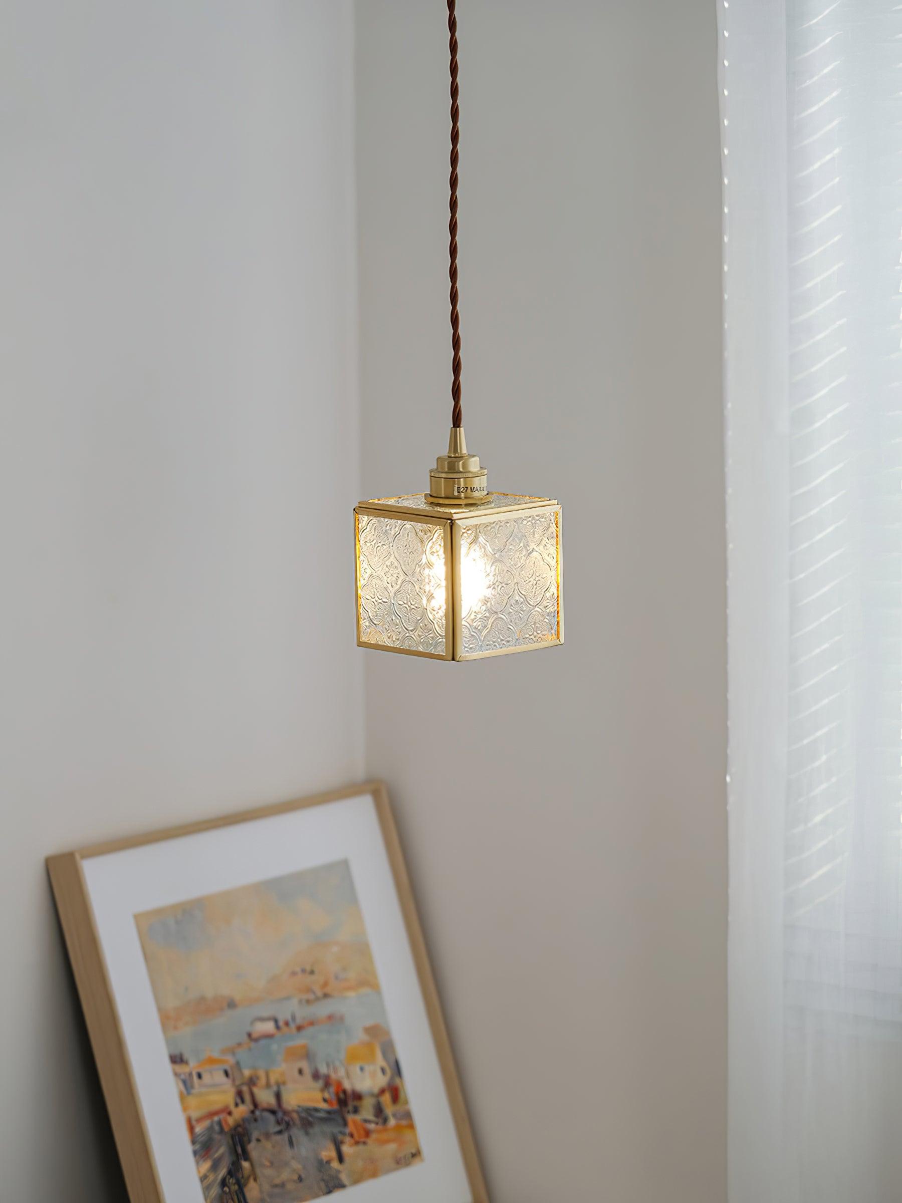 Arvane Brass & Glass Elegant Pendant Lamp-Neutral Decor