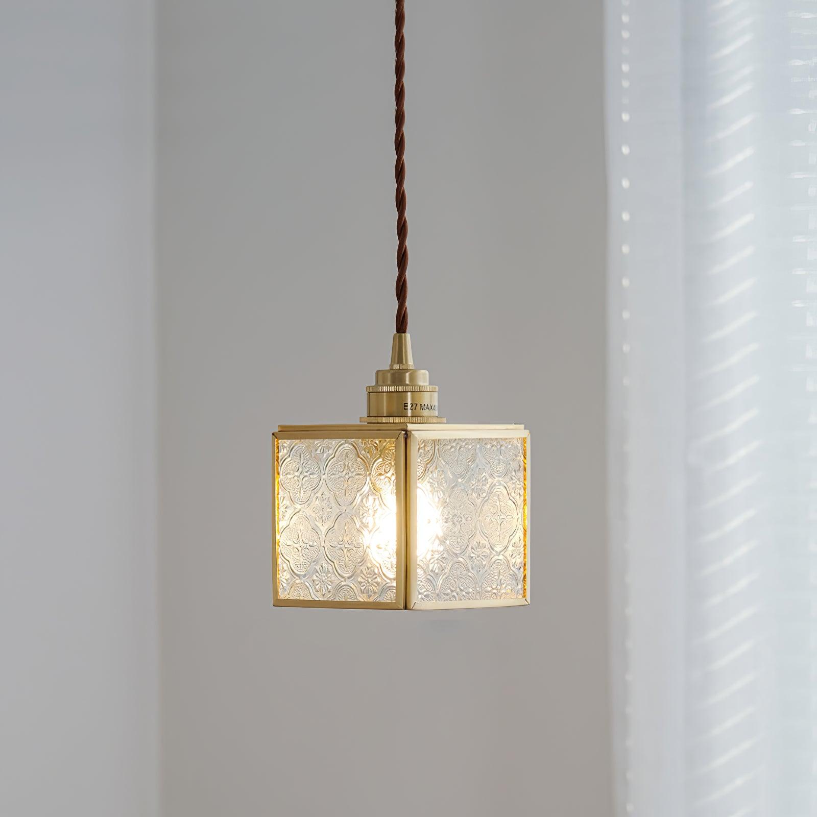 Arvane Brass & Glass Elegant Pendant Lamp-Neutral Decor
