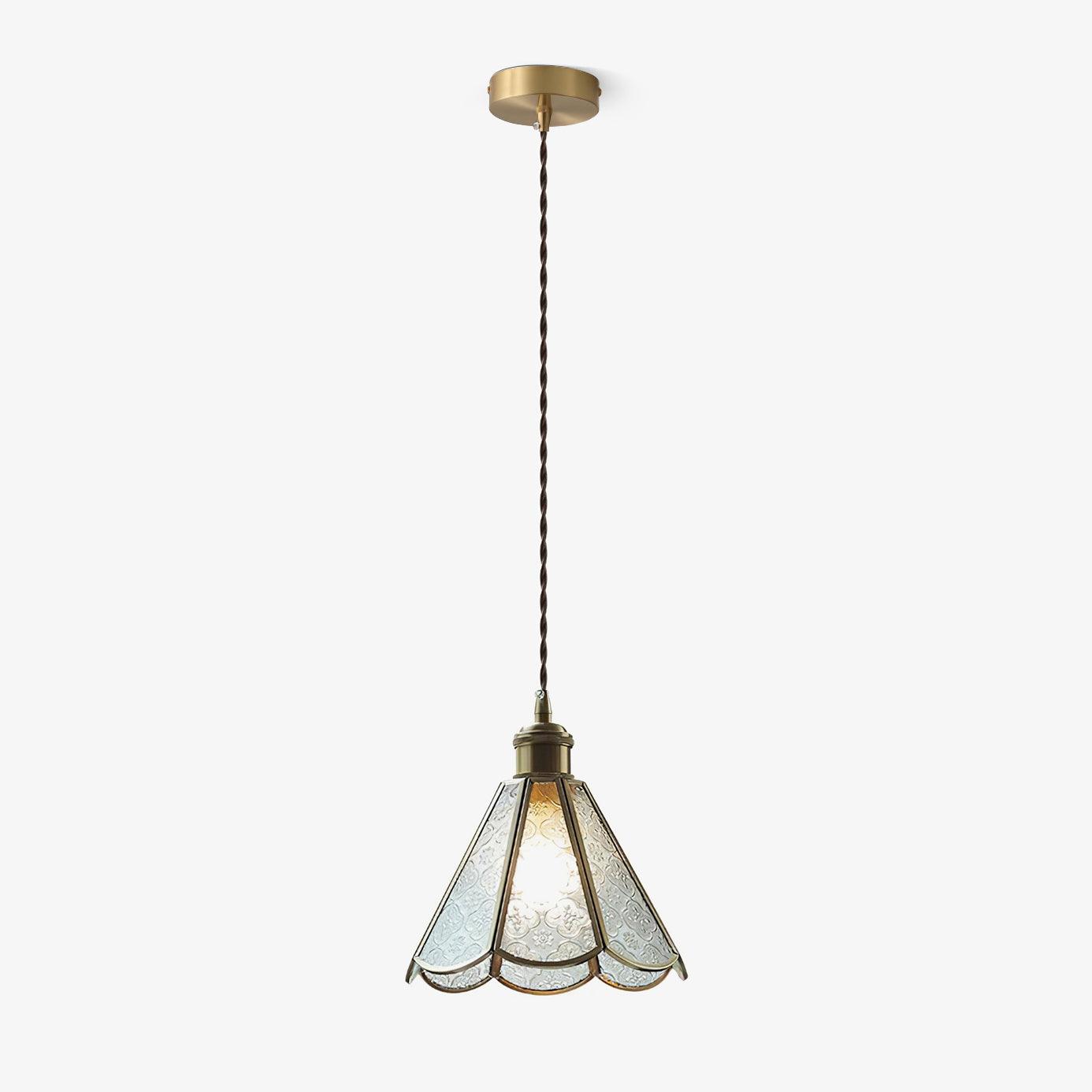 Arvane Brass & Glass Elegant Pendant Lamp-Neutral Decor