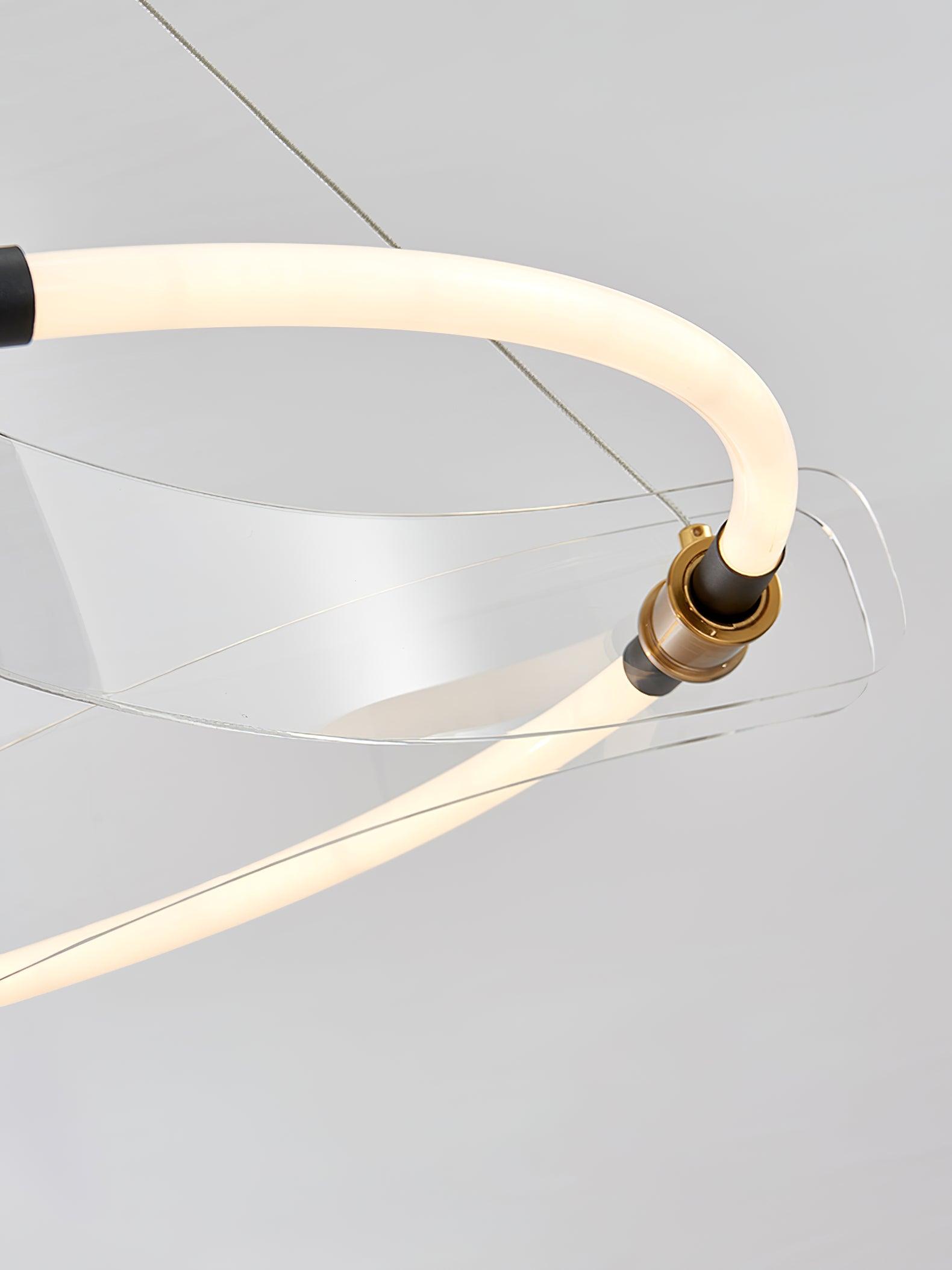Lustra Chandelier Acrylic Gold Dining-Neutral Decor