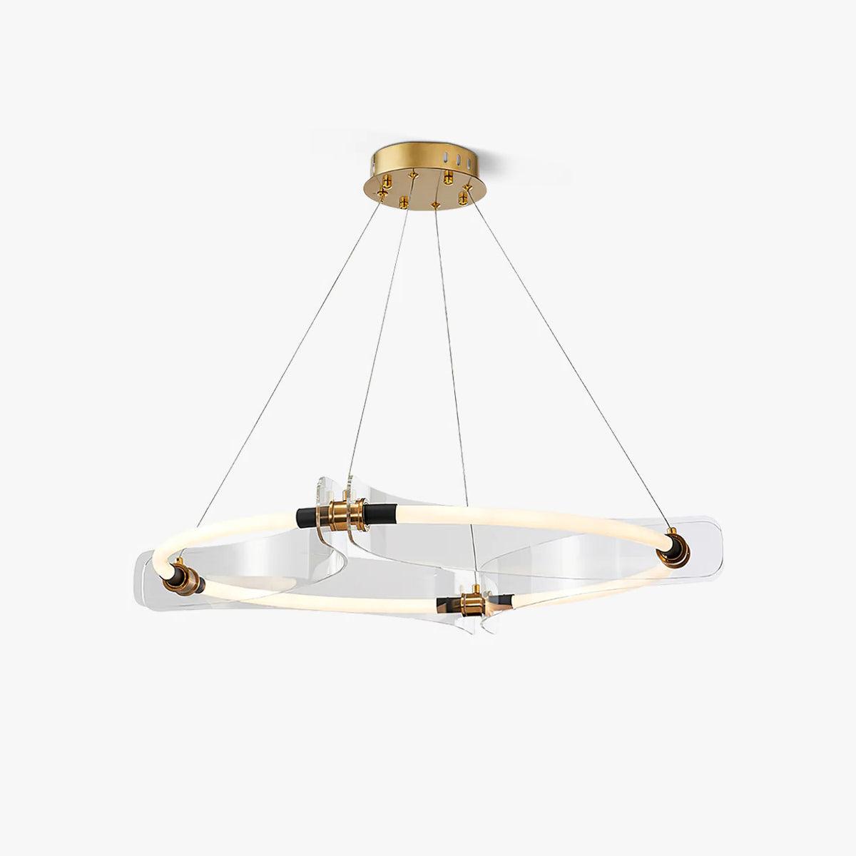 Lustra Chandelier Acrylic Gold Dining-Neutral Decor