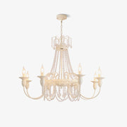 Lustra Chandelier Crystal Tassels-Neutral Decor