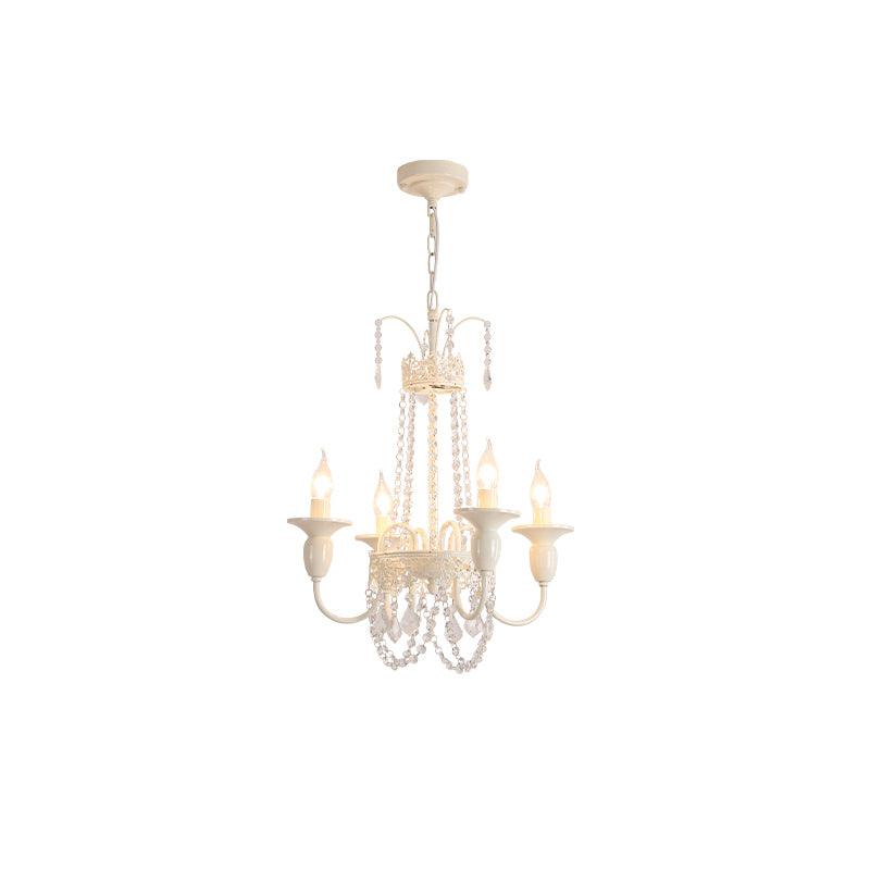 Lustra Chandelier Crystal Tassels-Neutral Decor