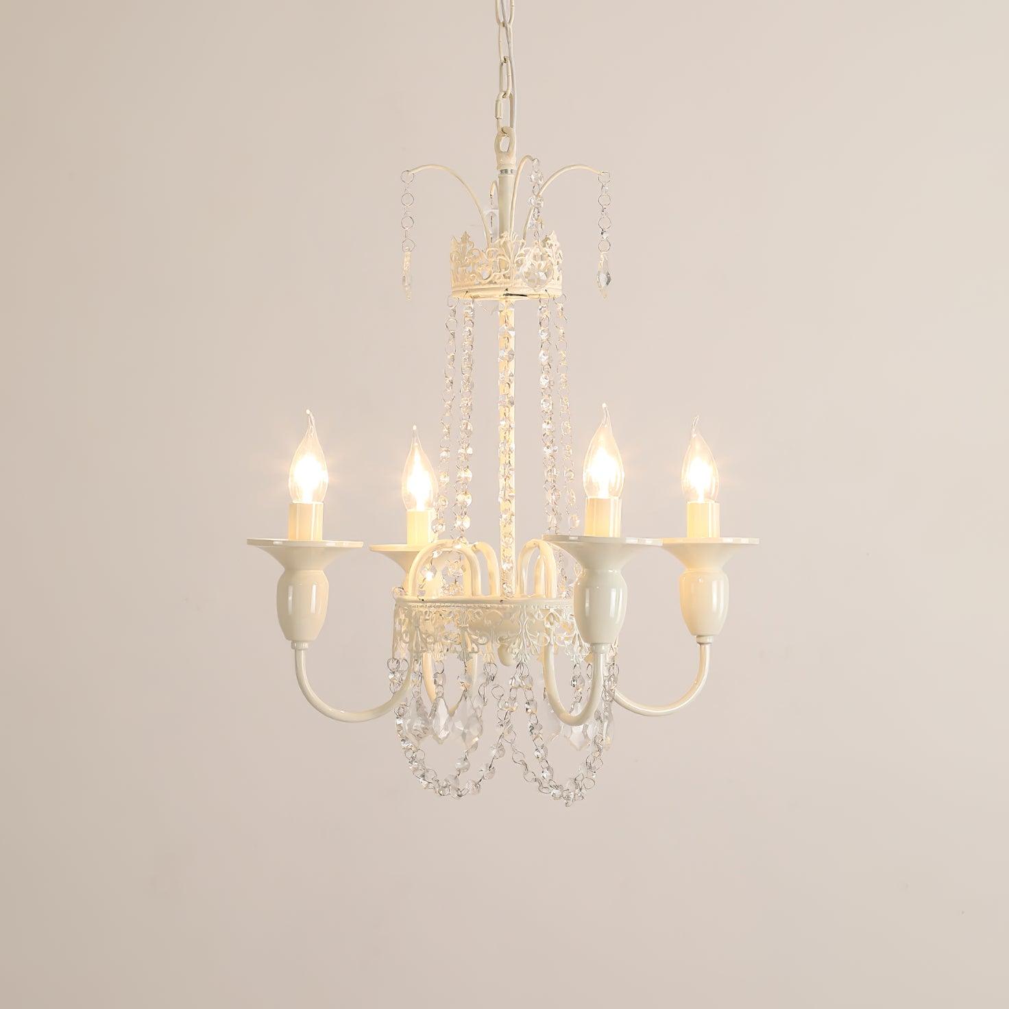 Lustra Chandelier Crystal Tassels-Neutral Decor