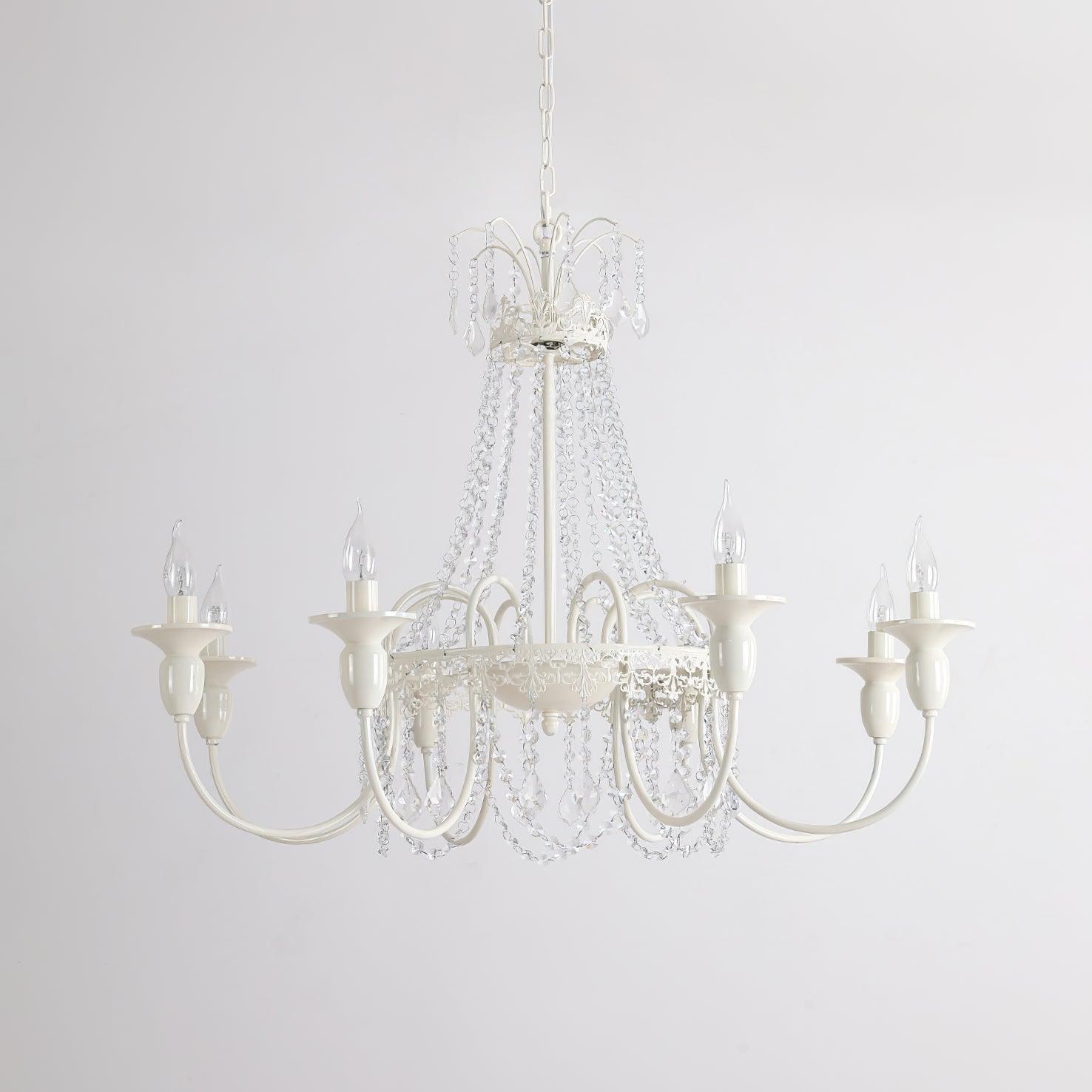 Lustra Chandelier Crystal Tassels-Neutral Decor