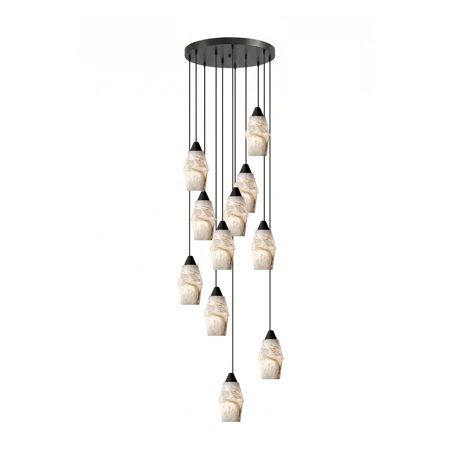 Pavilion Alabaster Cluster Chandelier-Neutral Decor