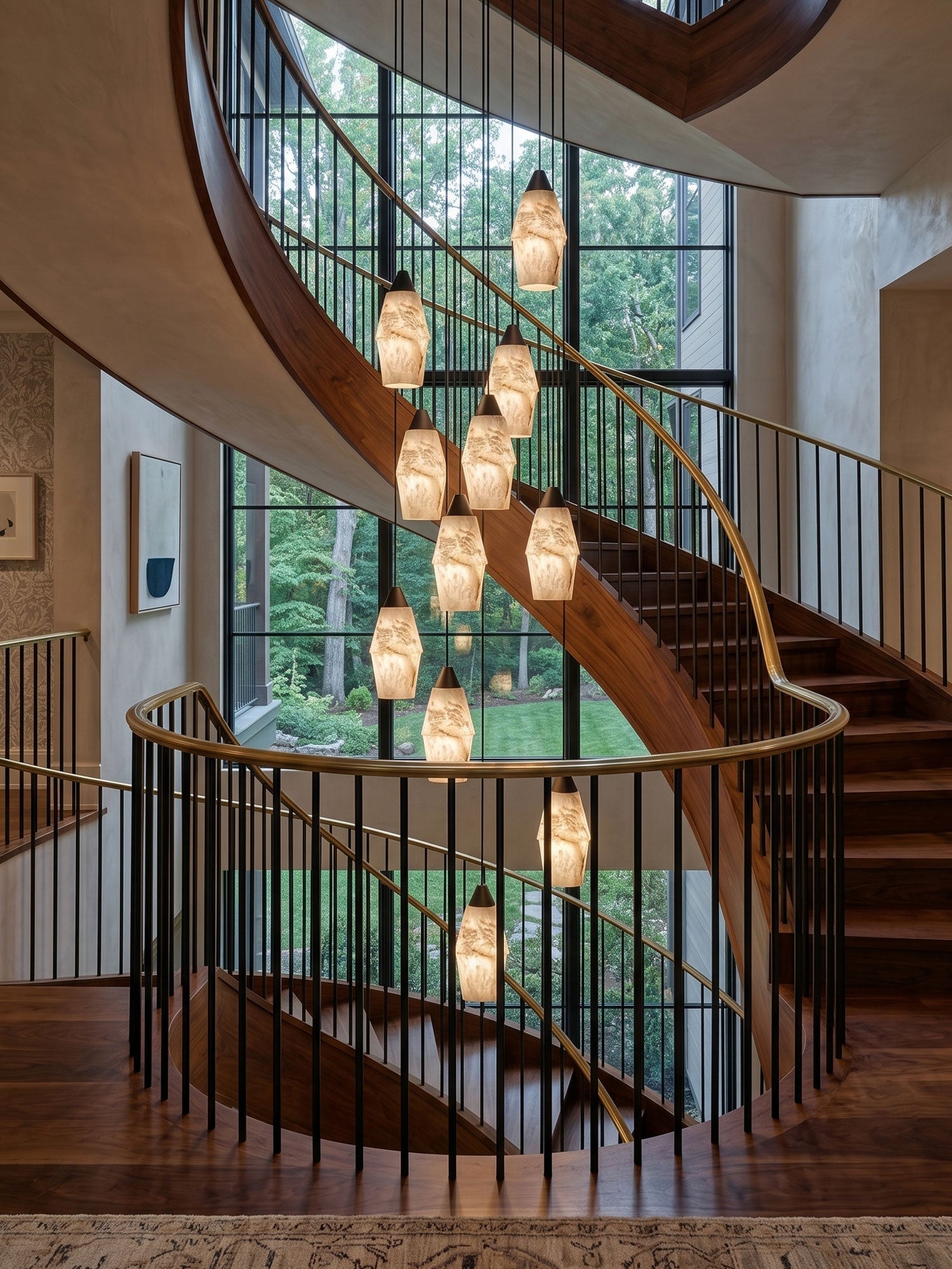 Pavilion Alabaster Cluster Chandelier-Neutral Decor