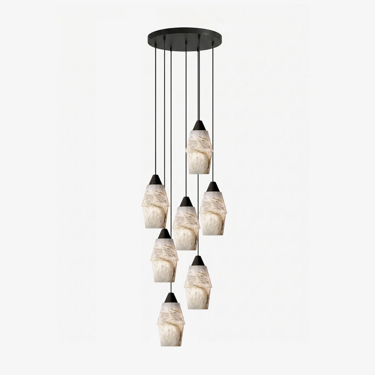 Pavilion Alabaster Cluster Chandelier-Neutral Decor