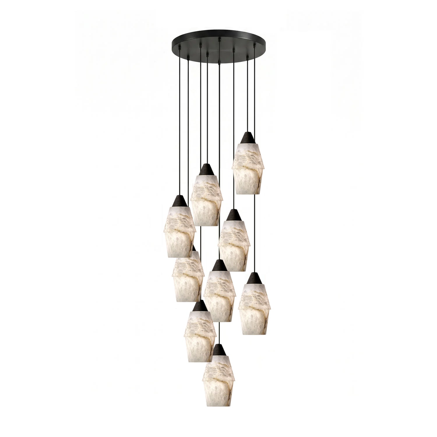 Pavilion Alabaster Cluster Chandelier-Neutral Decor