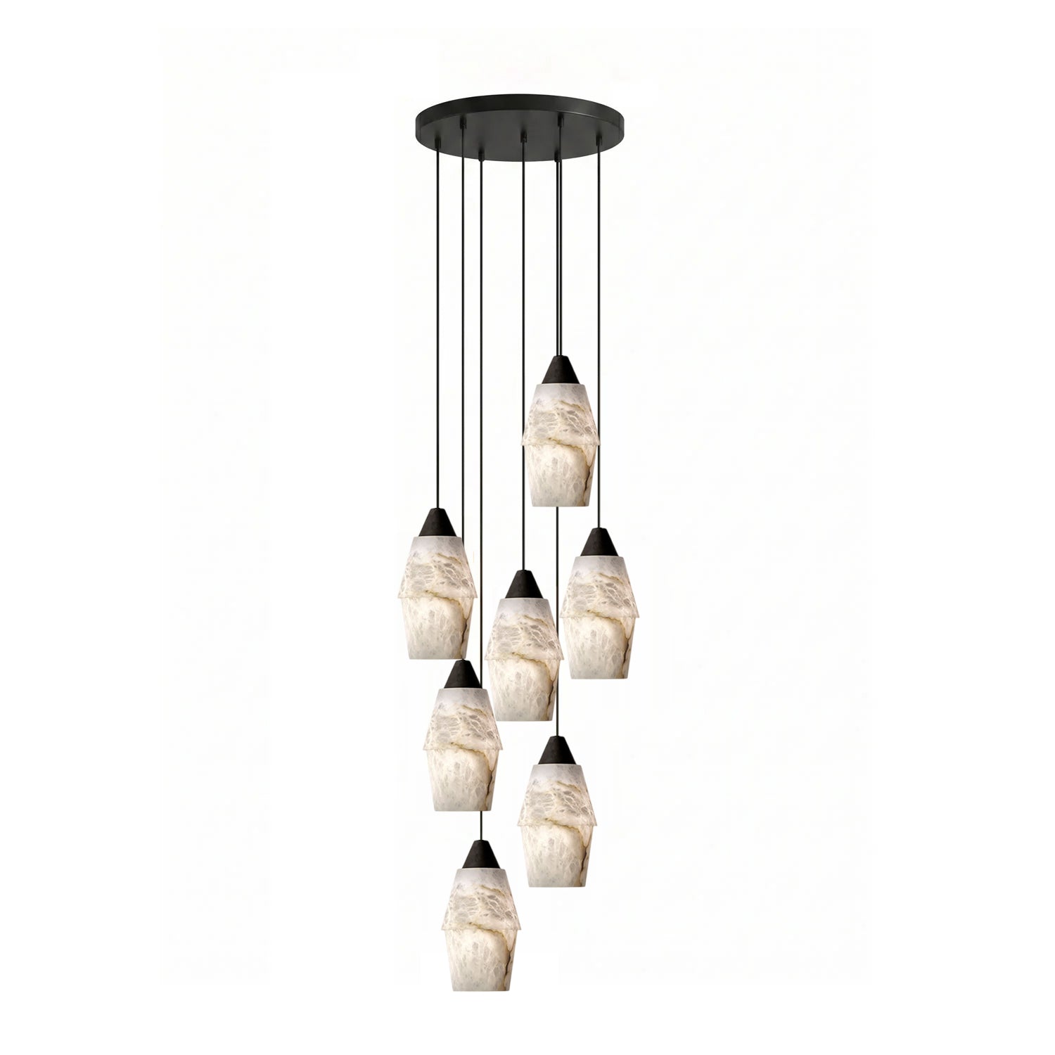 Pavilion Alabaster Cluster Chandelier-Neutral Decor