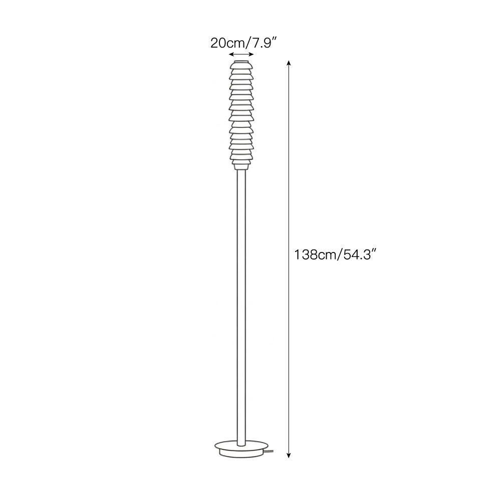 The Payson Floor Lamp shown in the white finish.