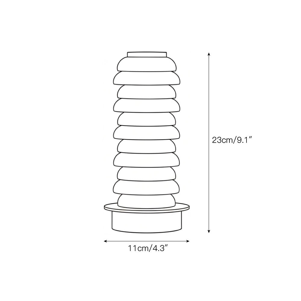 The table lamp with the white finish.
