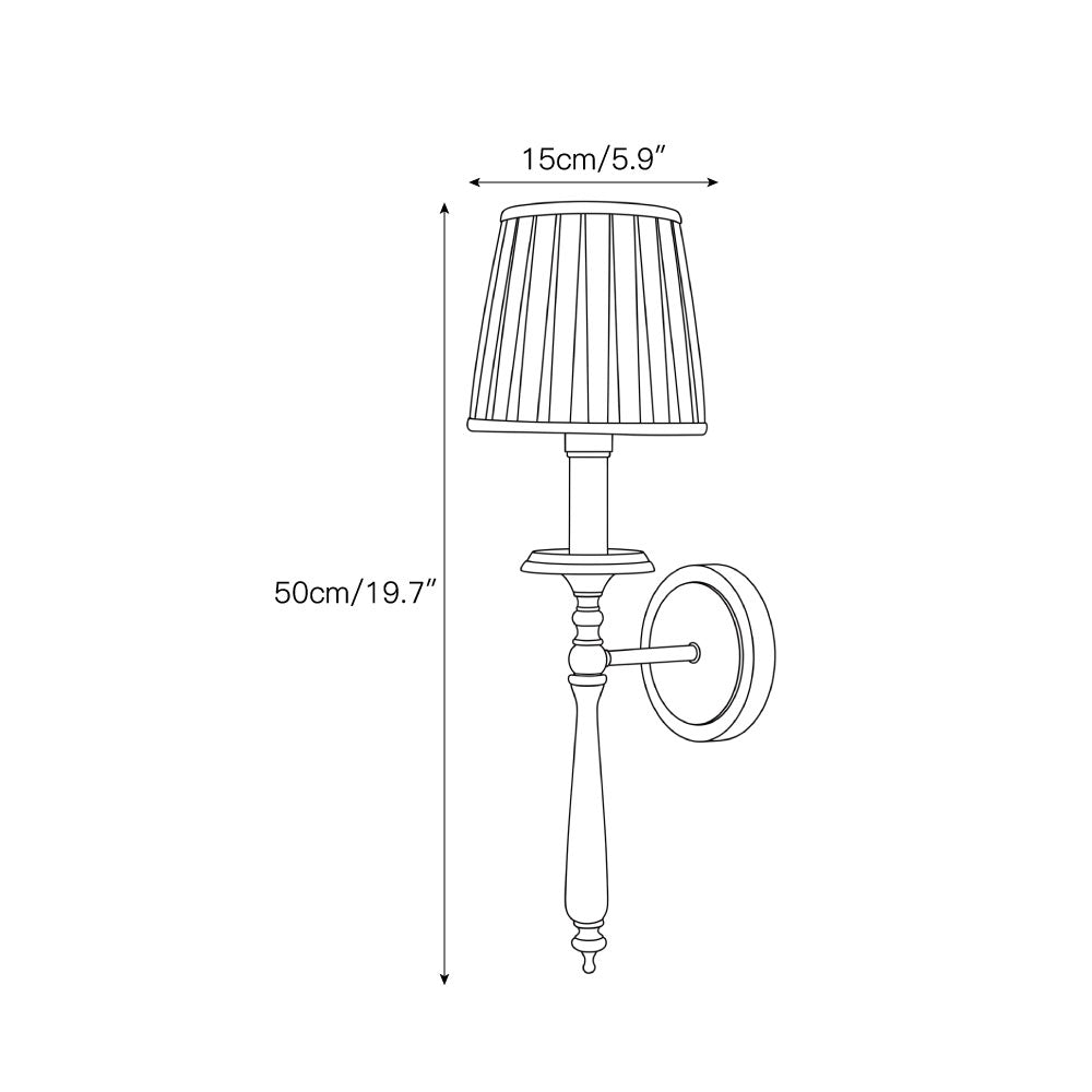 Front view of the Payson Brass Wall Sconce.