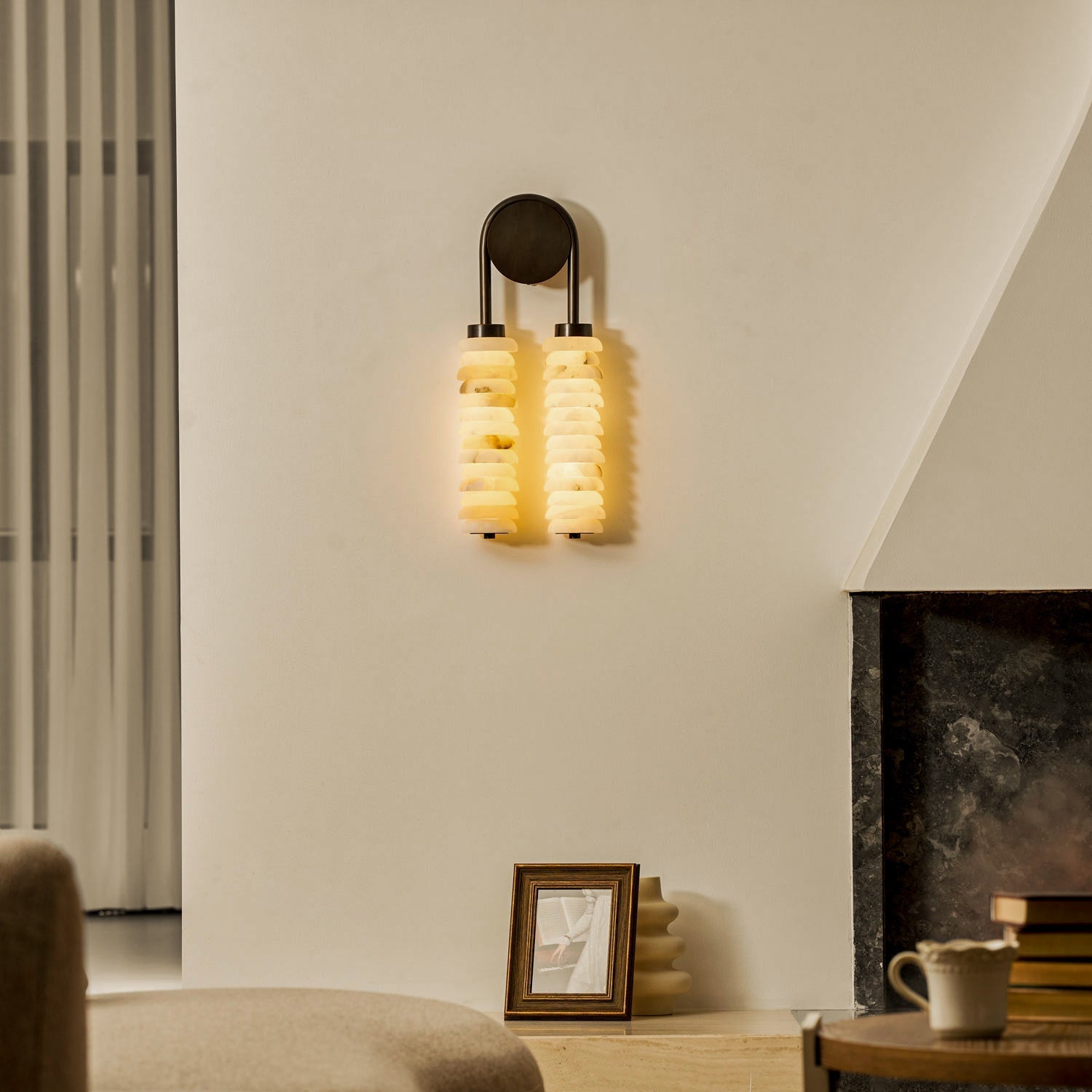 The Payson wall lamp shown in a brown finish.