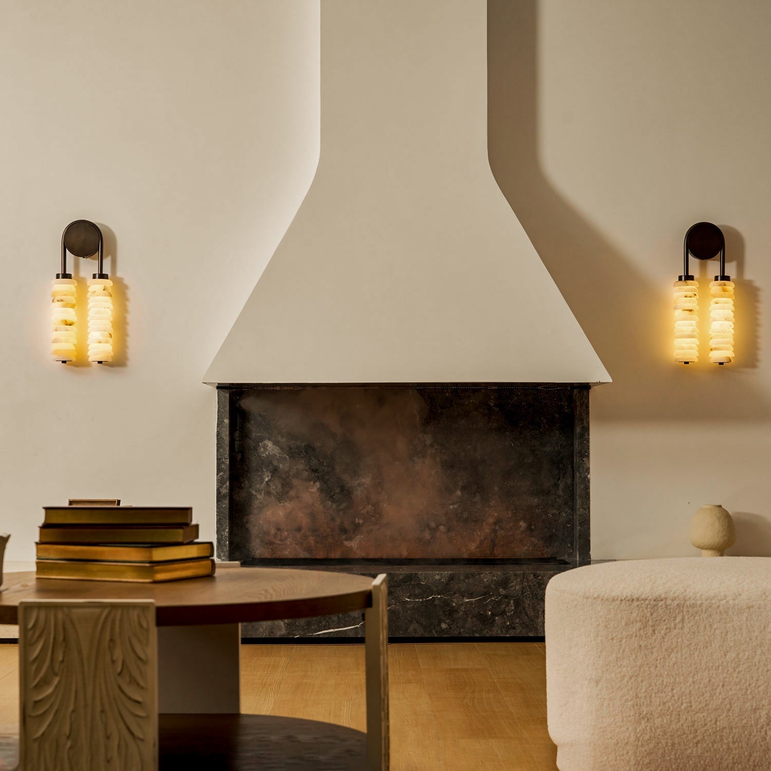 The Payson wall lamp shown in a white finish.