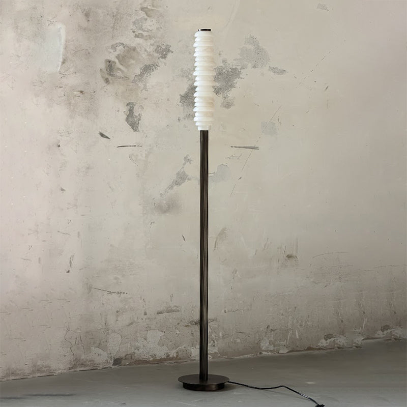Another angle of the Payson lamp in a living room.