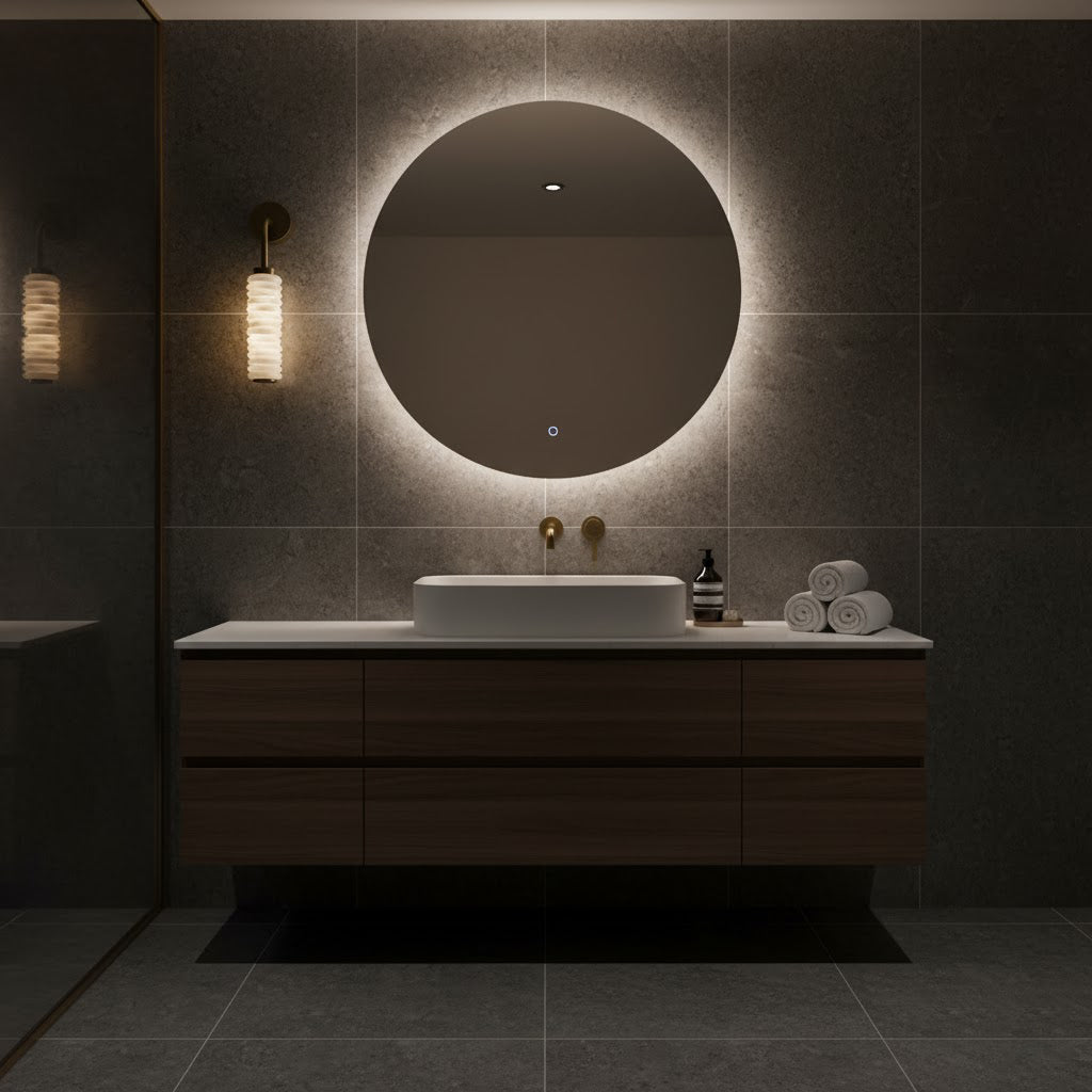 Payson sconce shown in a bedroom above a nightstand.