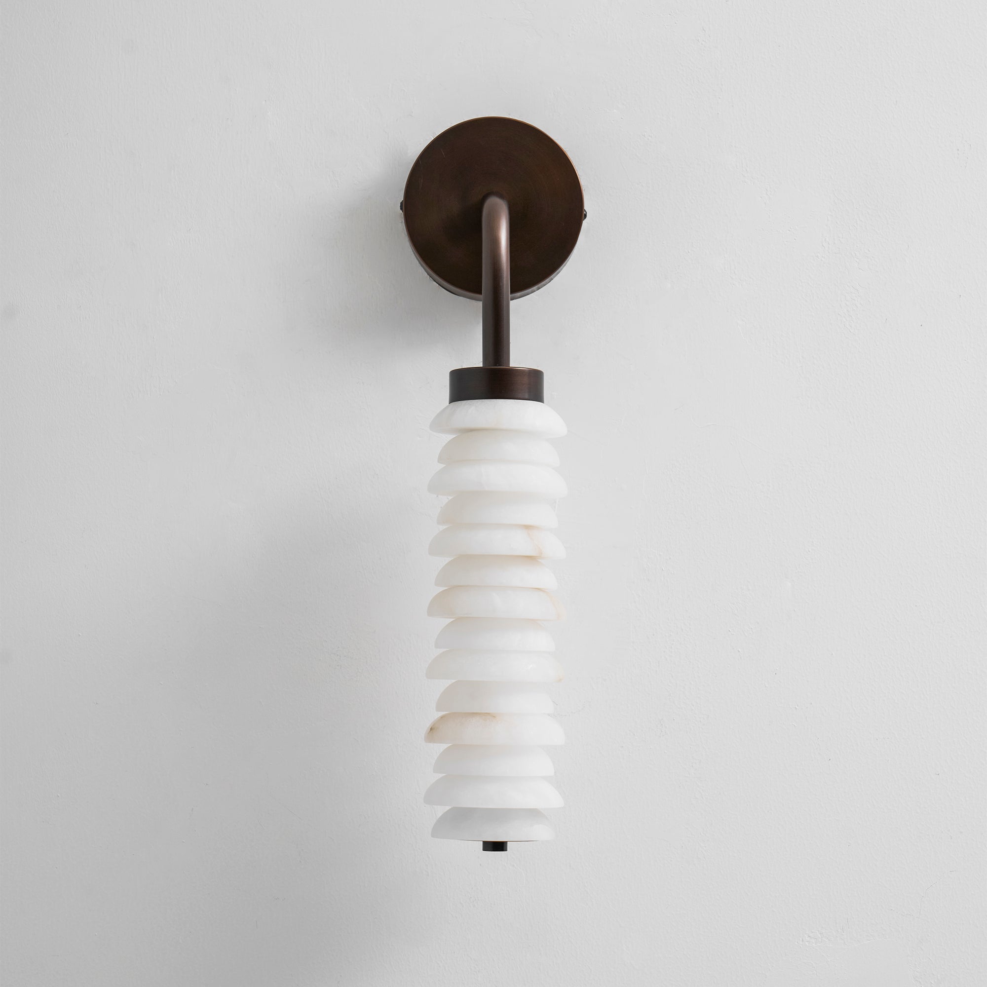 Front view of the Payson Alabaster Wall Sconce.