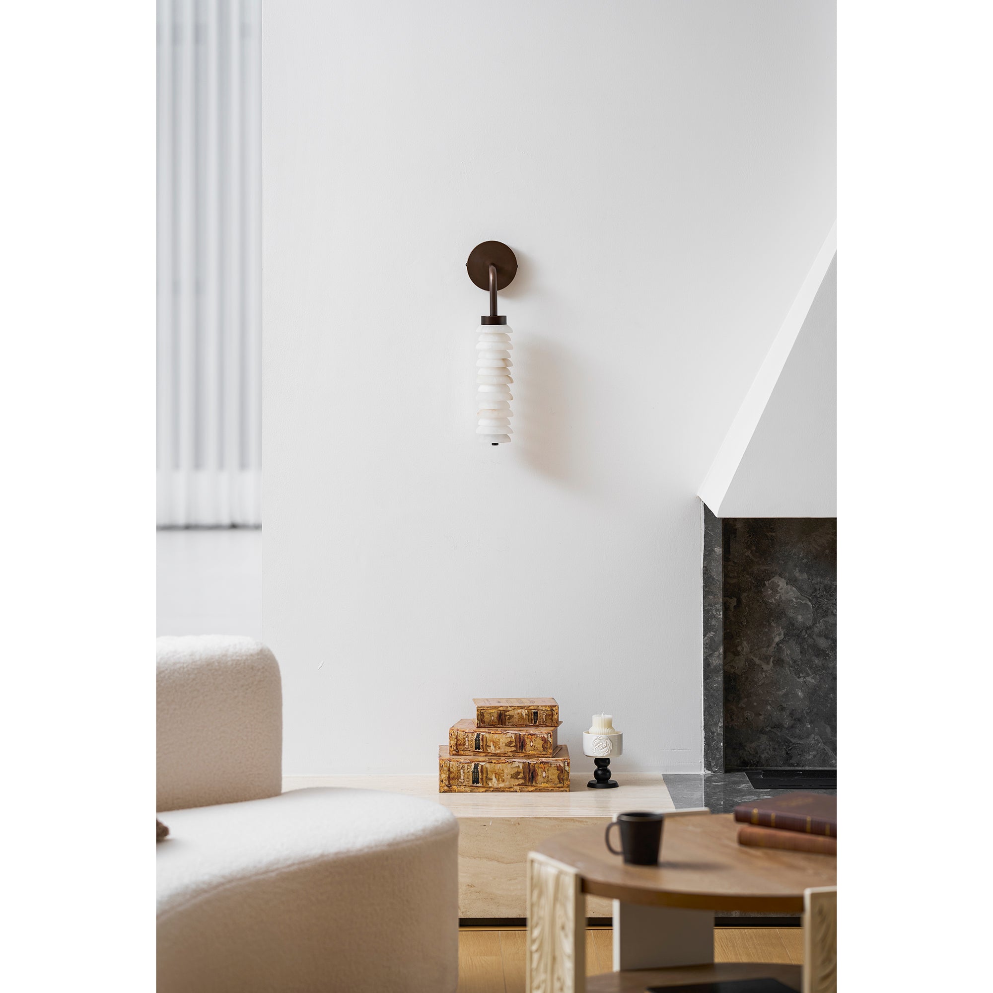 Helix Alabaster Wall Lamp-Neutral Decor