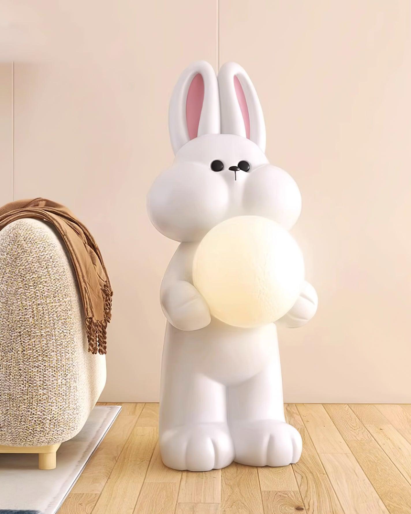 Peach Rabbit Floor Lamp