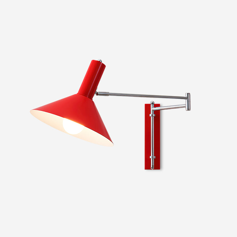 Peak Wall Lamp Adjustable Arm Red Reading-Neutral Decor