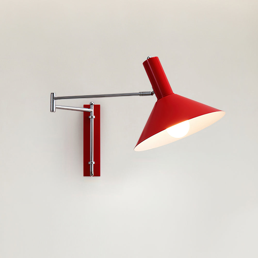 Peak Wall Lamp Adjustable Arm Red Reading-Neutral Decor