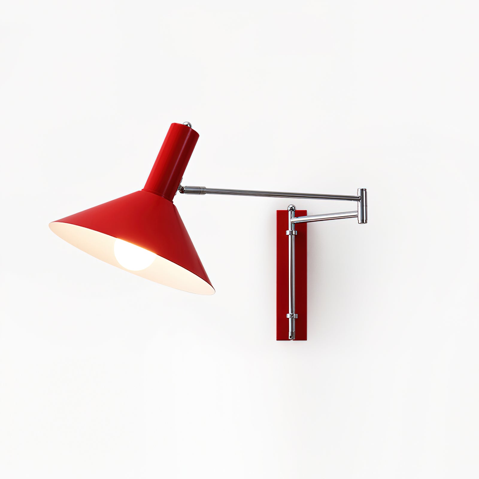 Peak Wall Lamp Adjustable Arm Red Reading-Neutral Decor