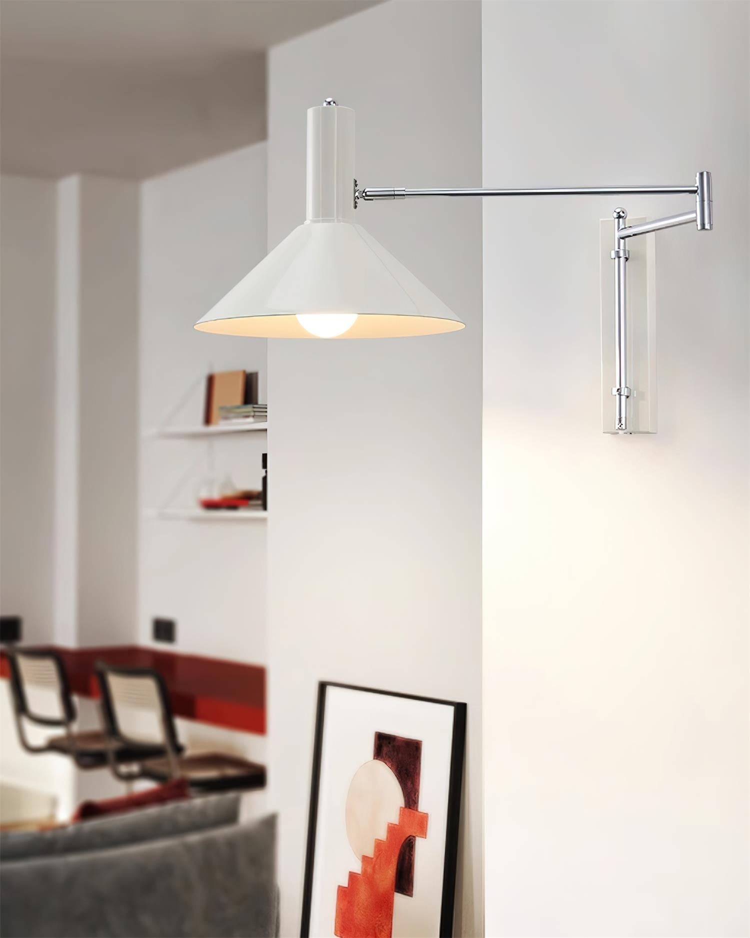 Peak Wall Lamp Adjustable Arm Red Reading-Neutral Decor