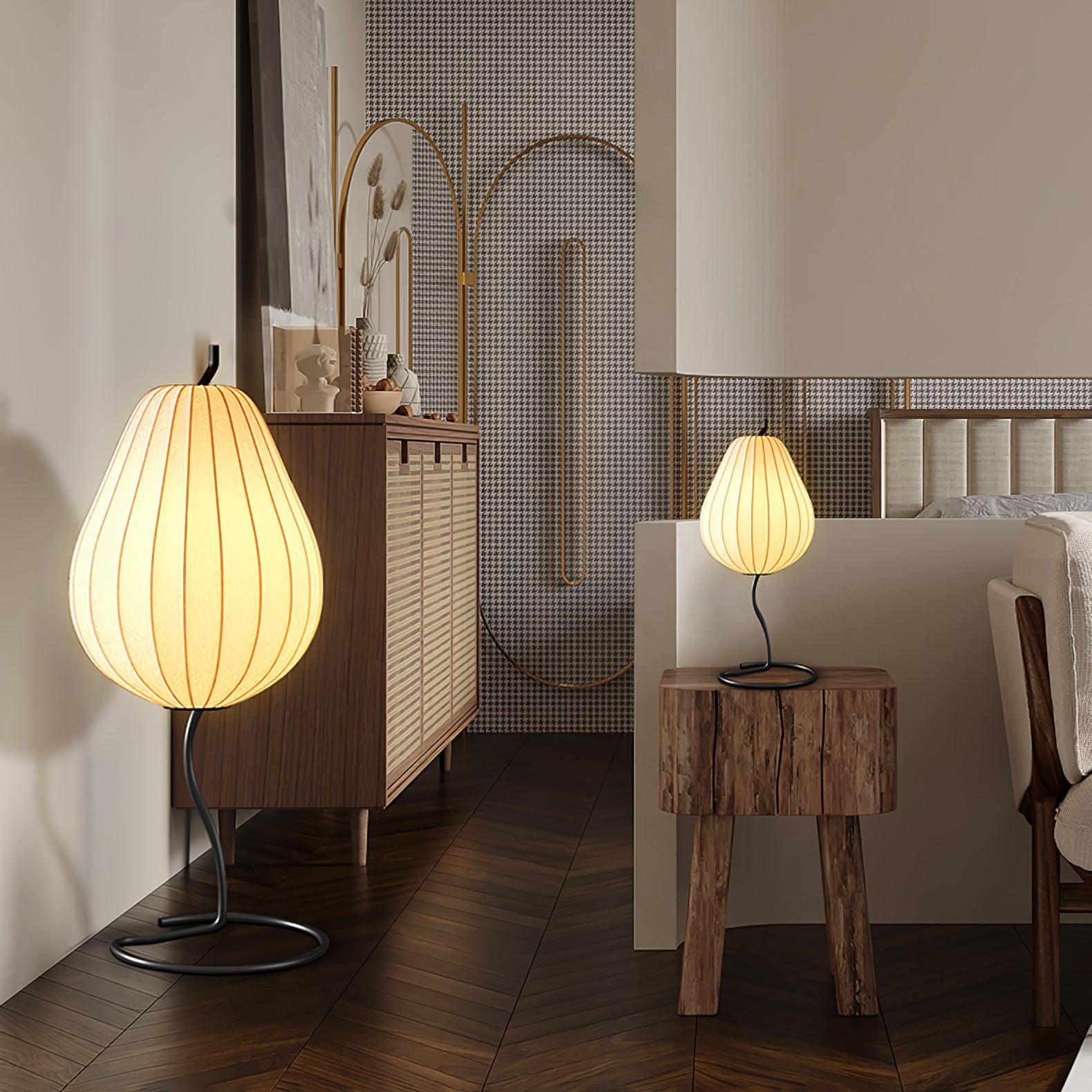 Phel Minimalist Pear Floor Lamp-Neutral Decor