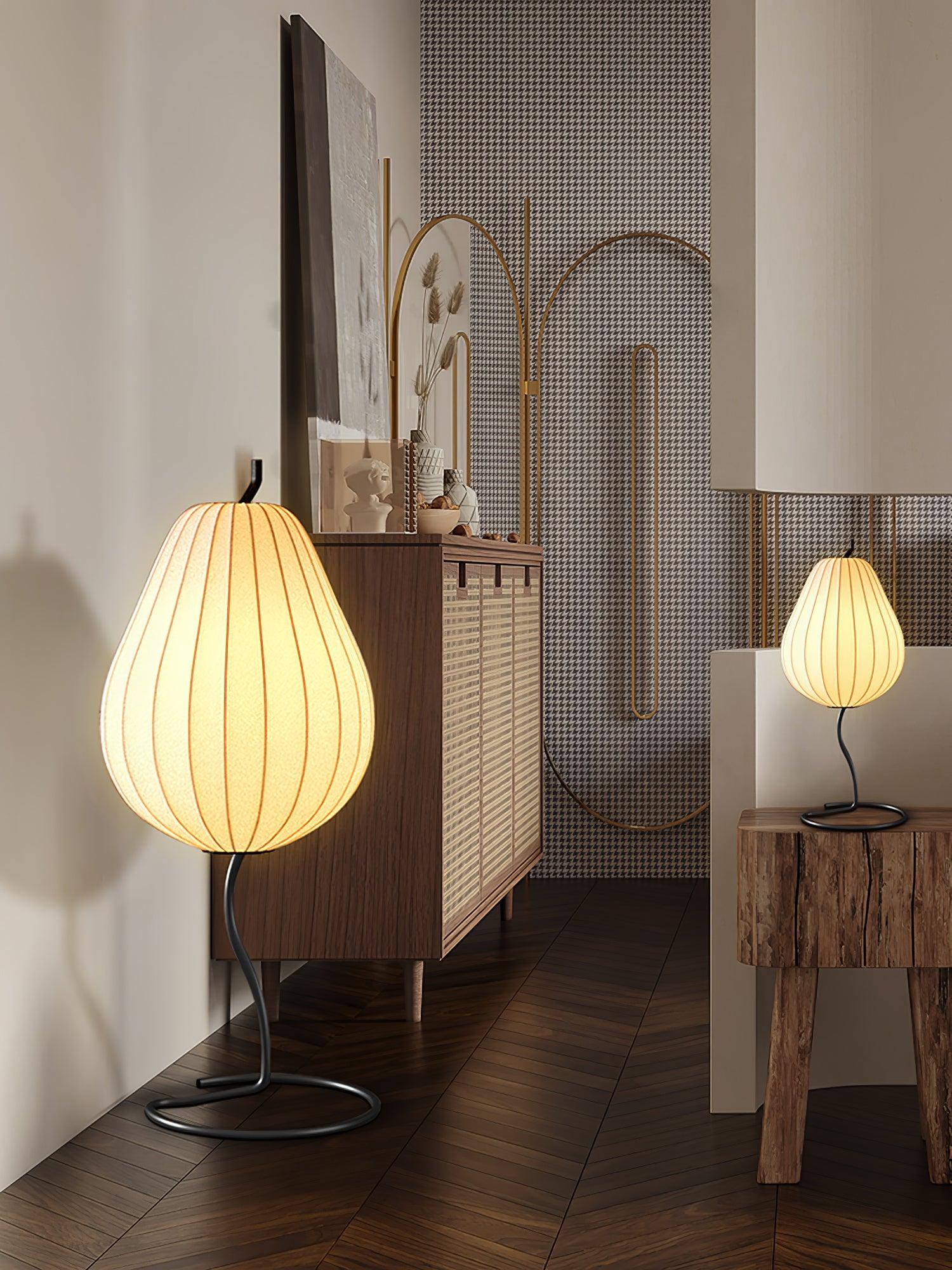 Phel Minimalist Pear Floor Lamp-Neutral Decor