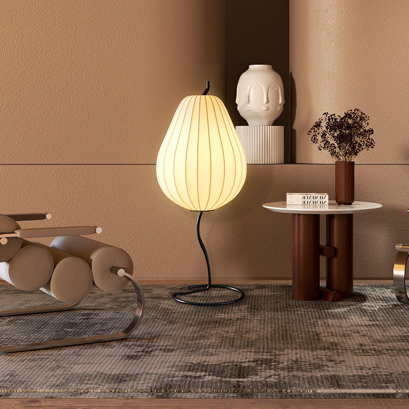 Phel Minimalist Pear Floor Lamp-Neutral Decor