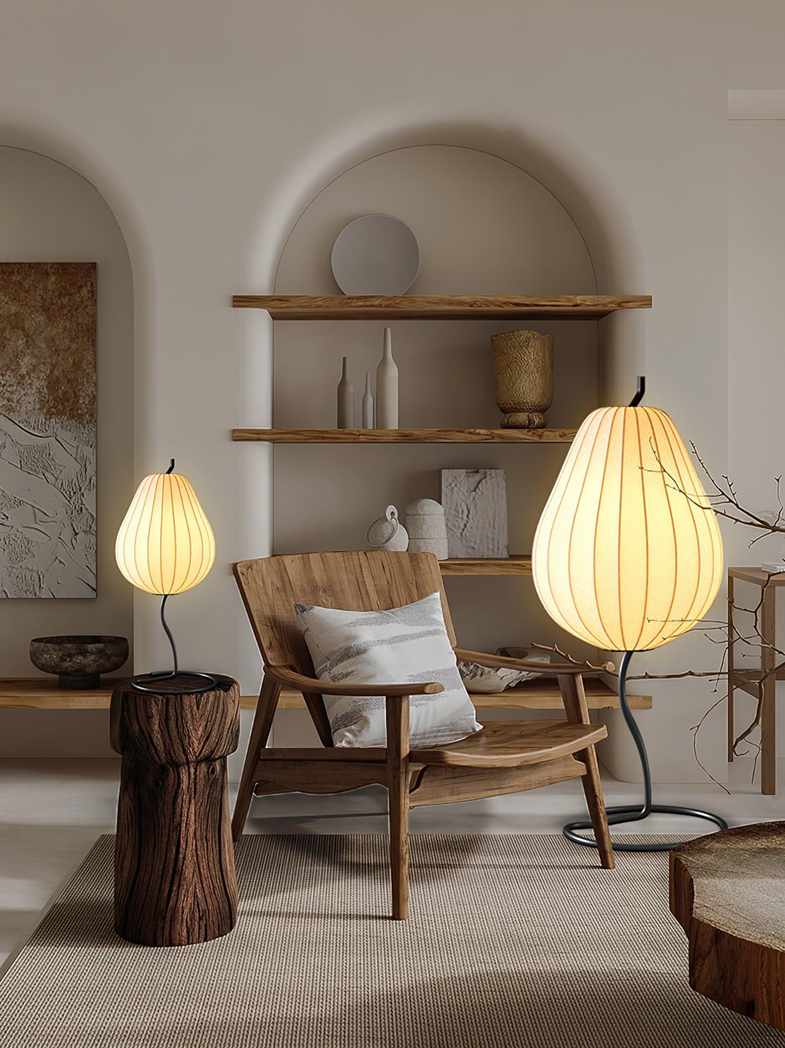 Phel Minimalist Pear Floor Lamp-Neutral Decor