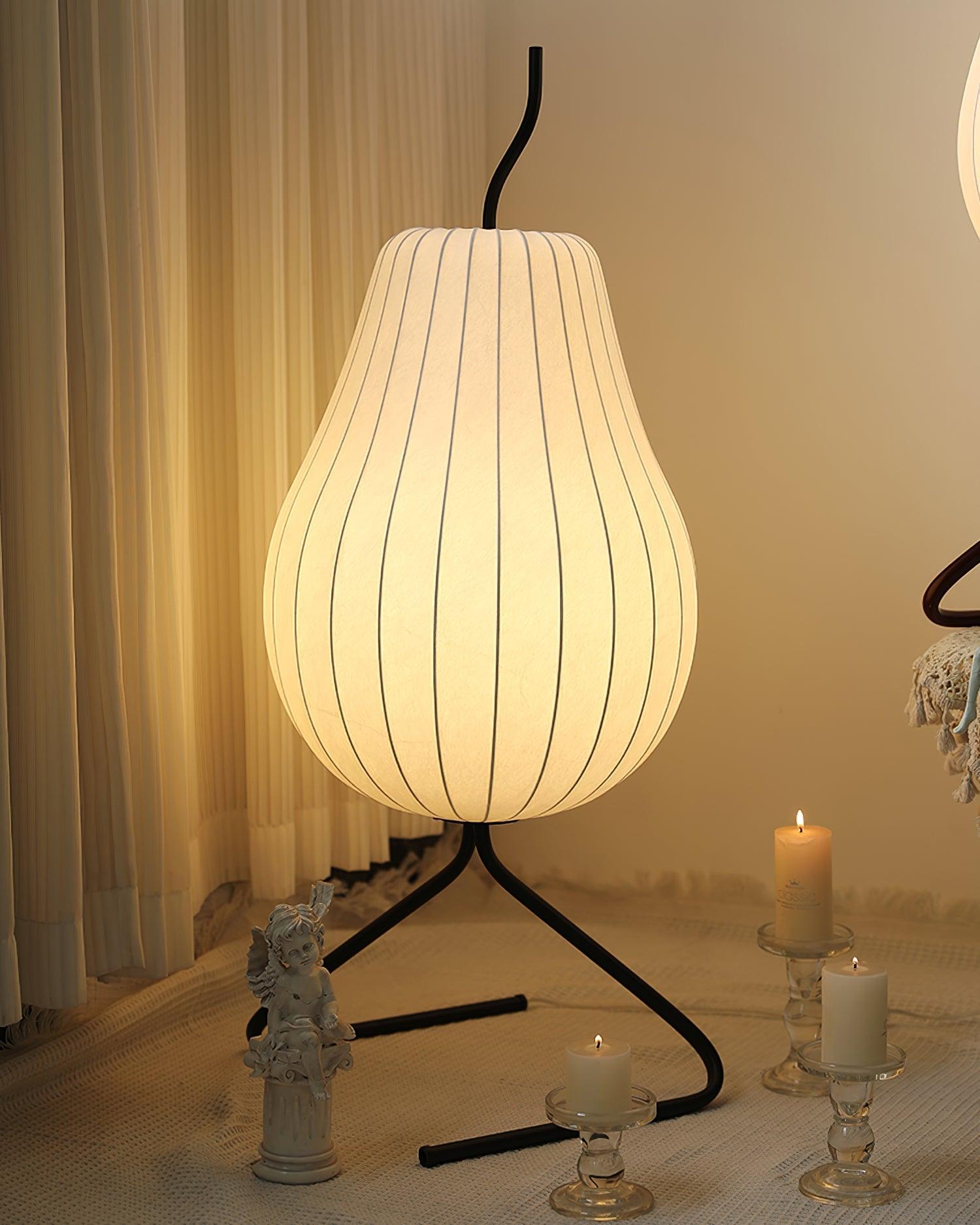 Phel Minimalist Pear Floor Lamp-Neutral Decor