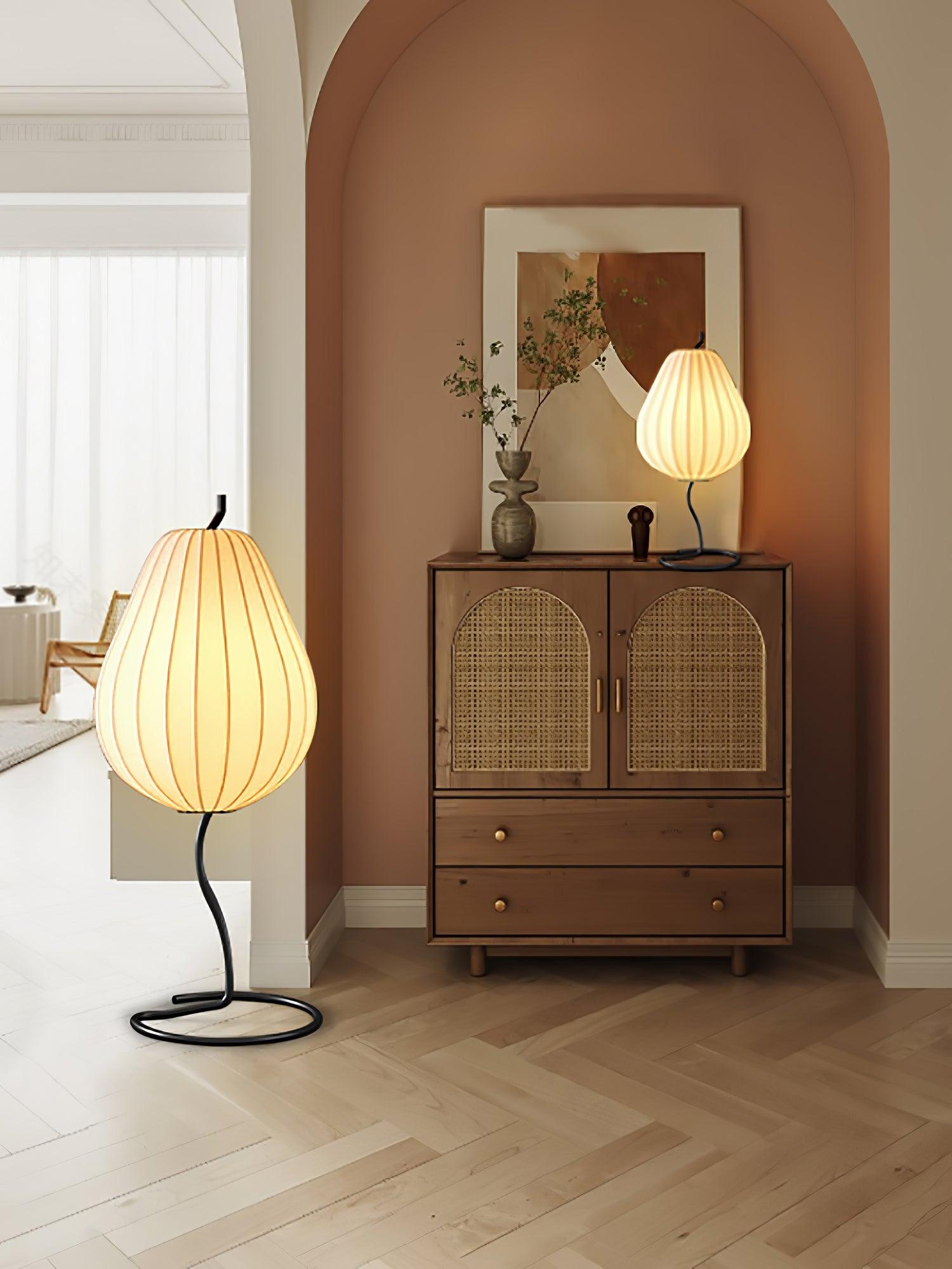 Phel Minimalist Pear Floor Lamp-Neutral Decor