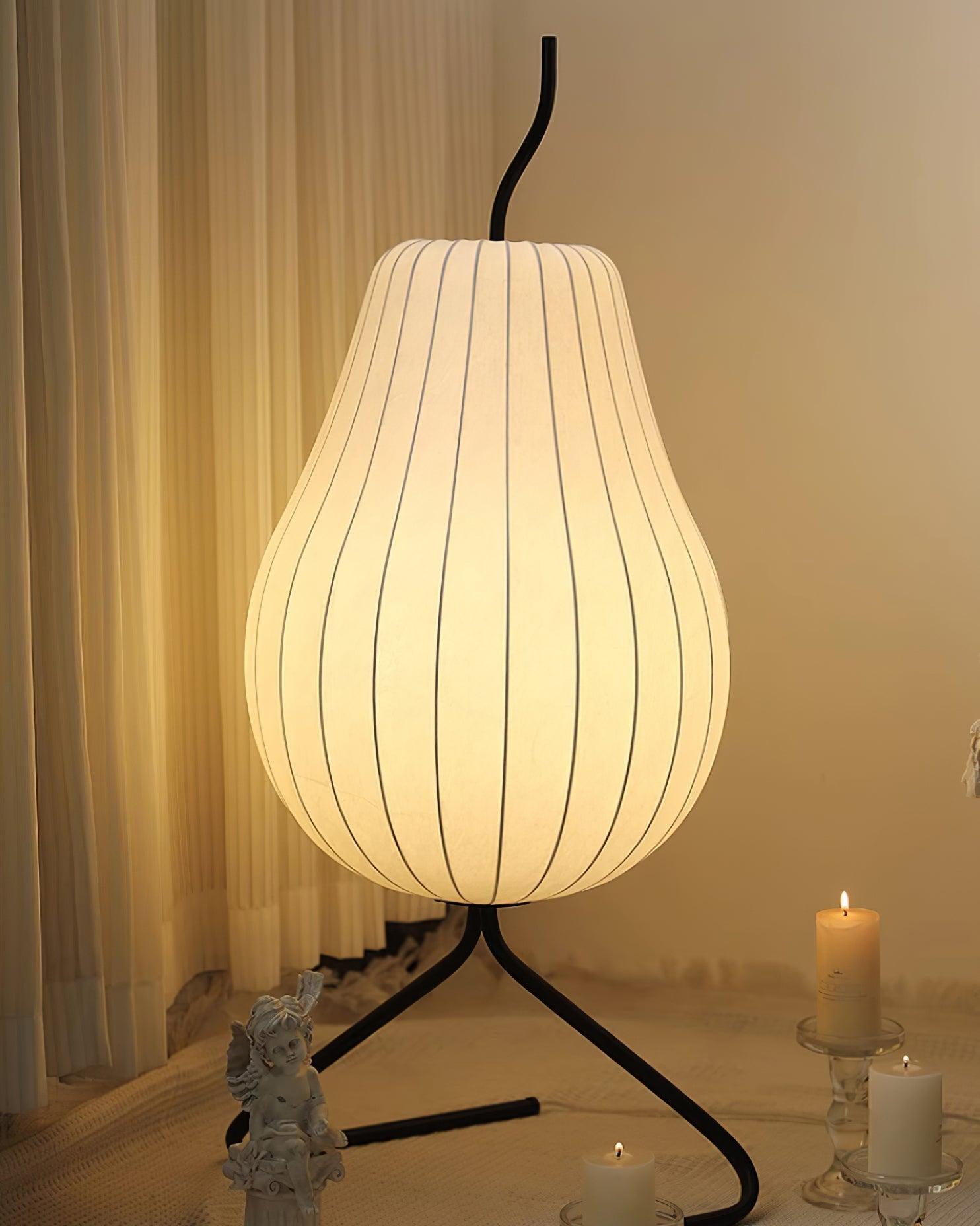Phel Minimalist Pear Floor Lamp-Neutral Decor