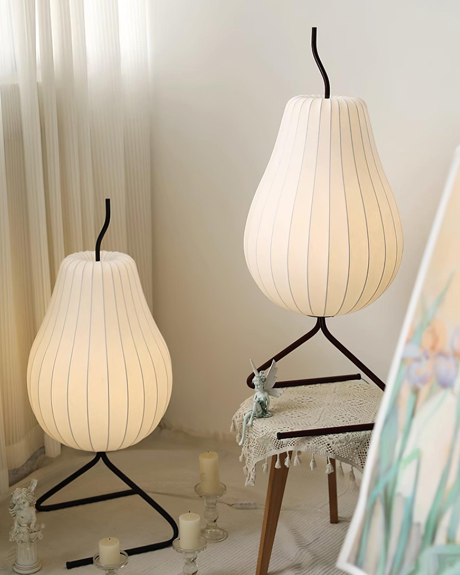 Phel Minimalist Pear Floor Lamp-Neutral Decor