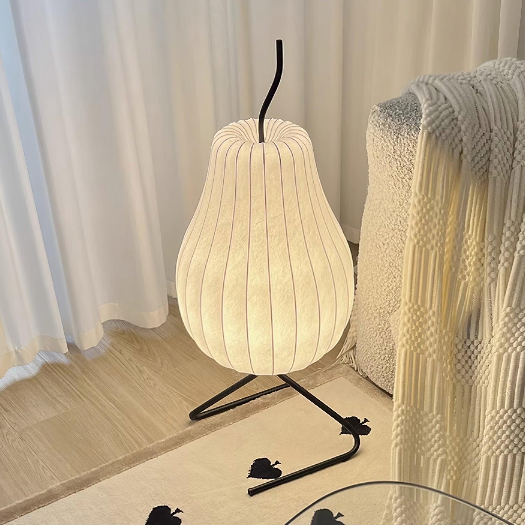 Phel Minimalist Pear Floor Lamp-Neutral Decor