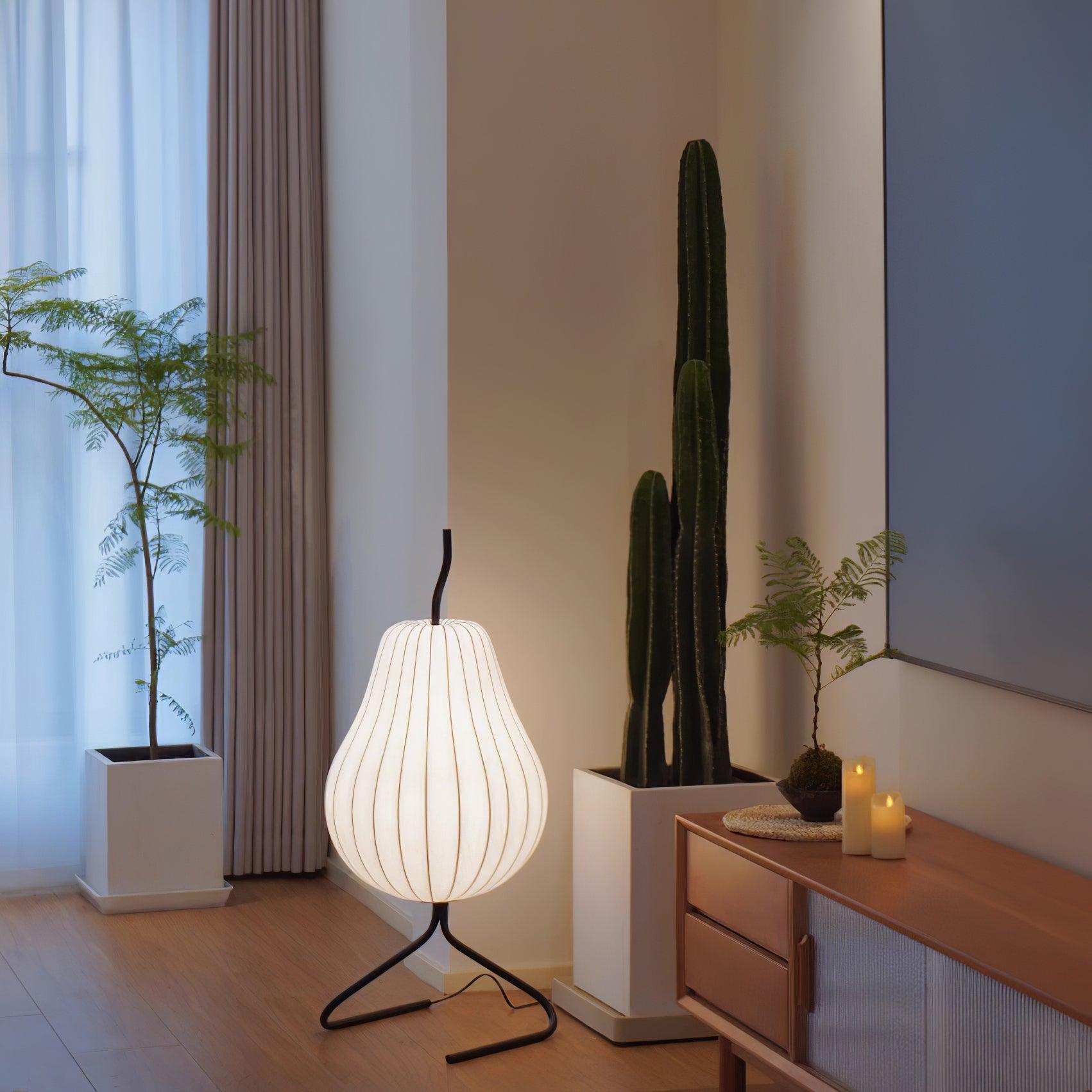 Phel Minimalist Pear Floor Lamp-Neutral Decor