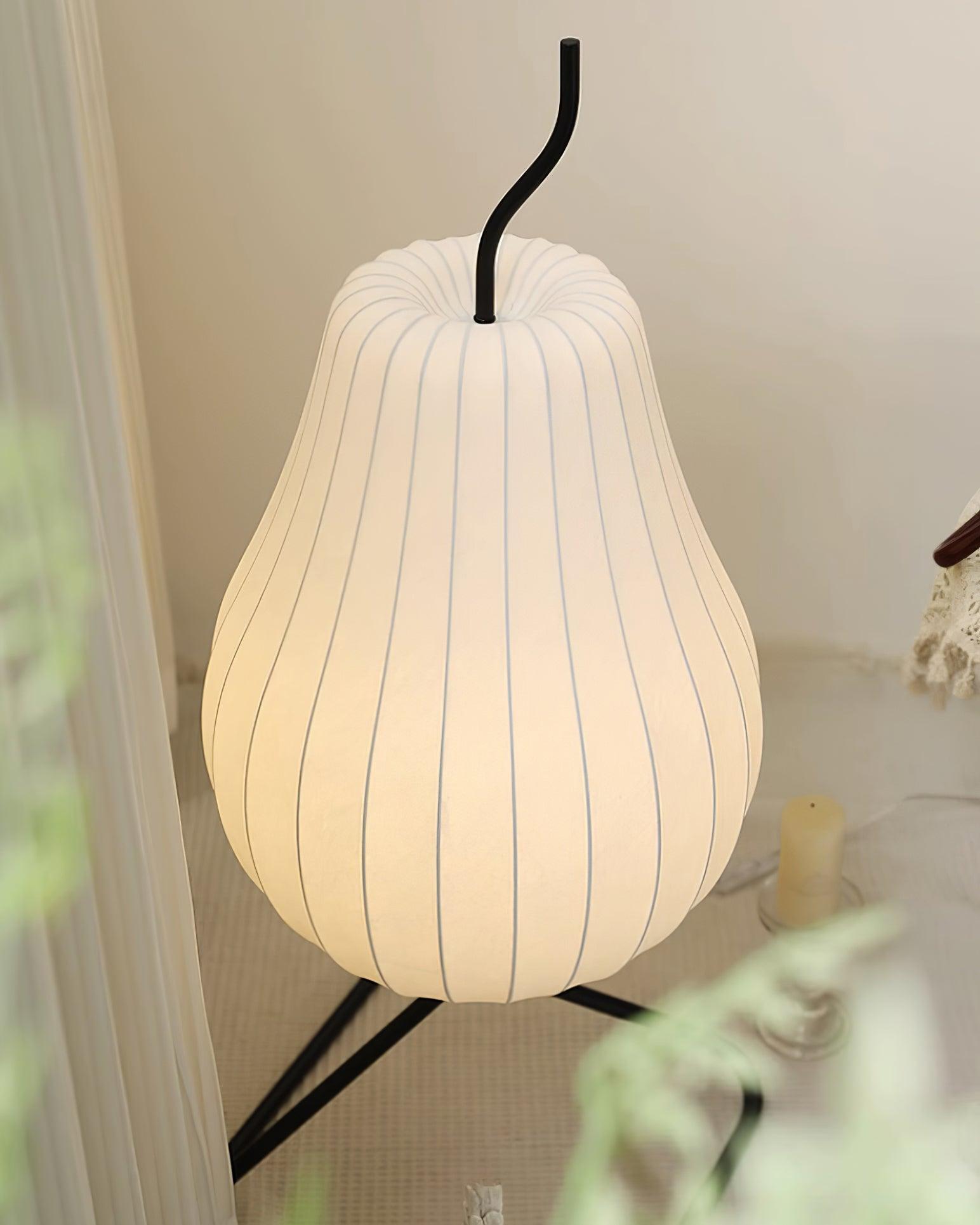 Phel Minimalist Pear Floor Lamp-Neutral Decor