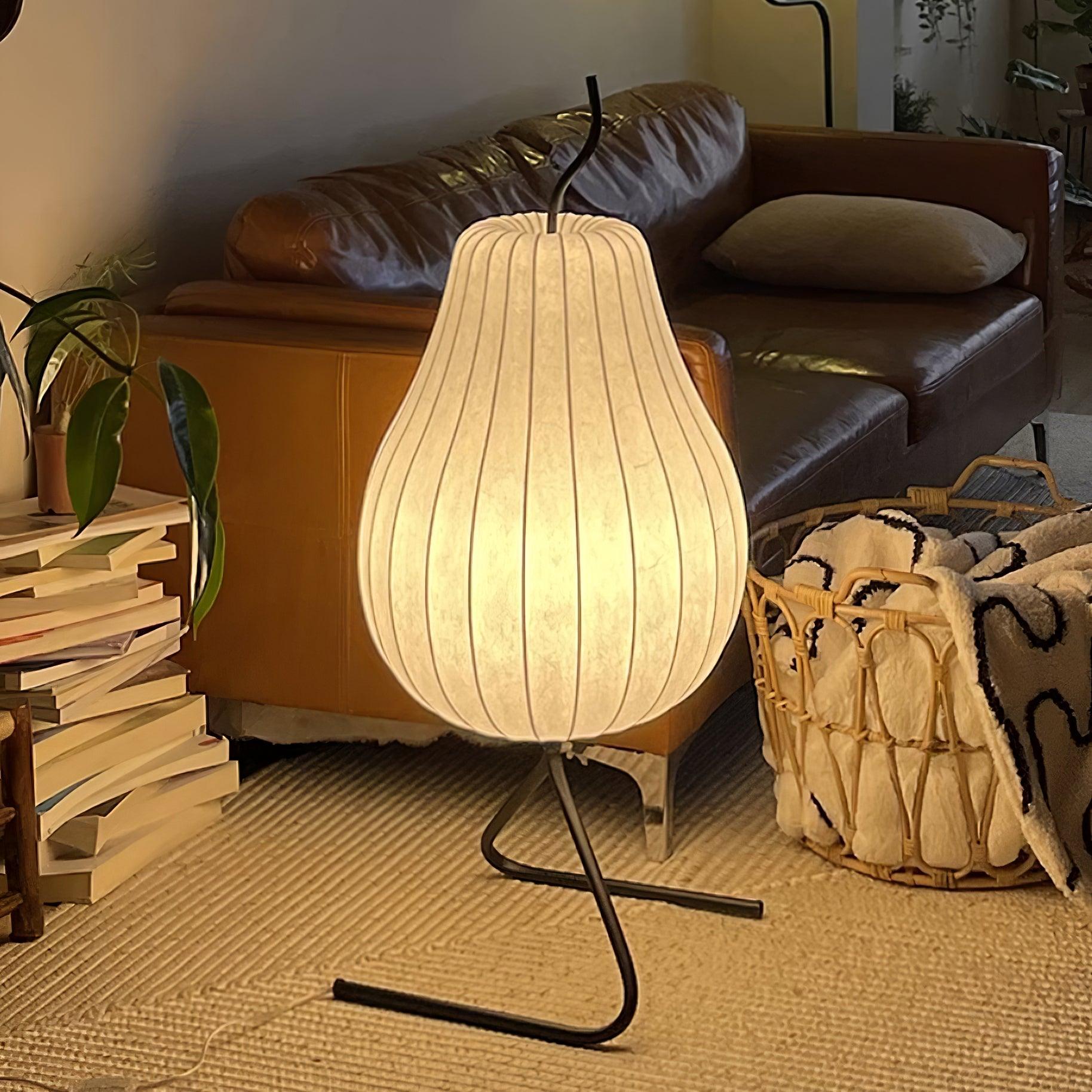 Phel Minimalist Pear Floor Lamp-Neutral Decor