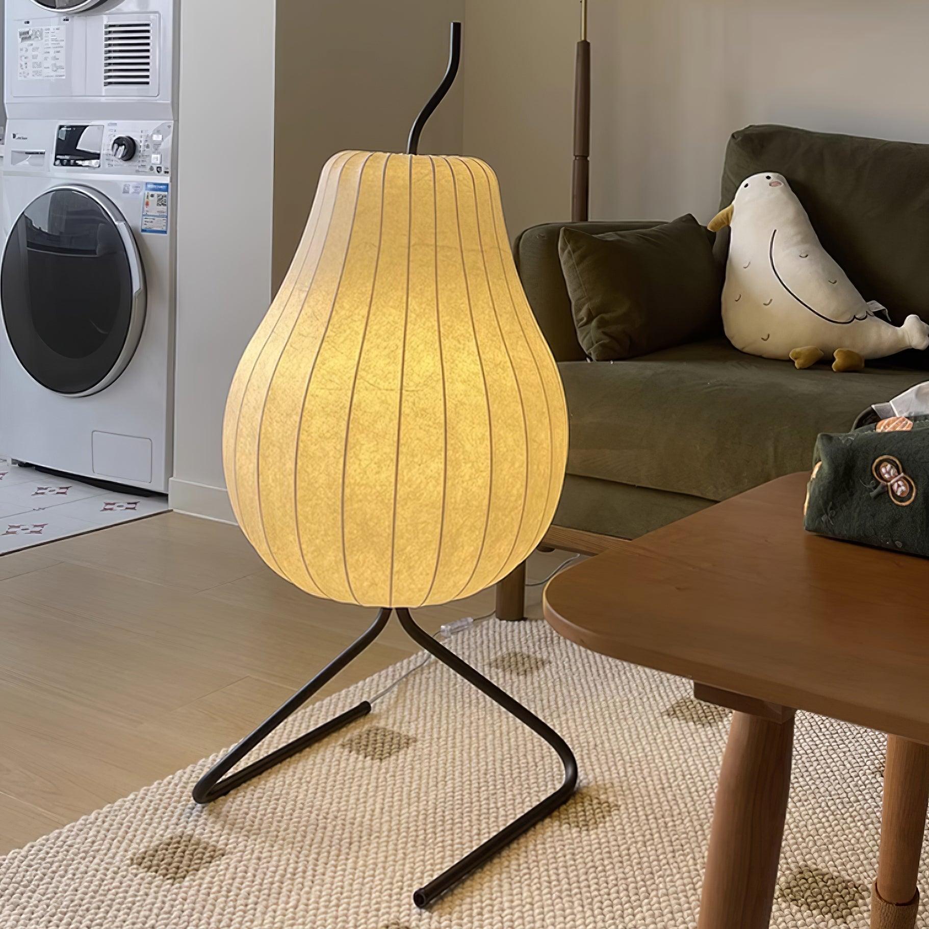 Phel Minimalist Pear Floor Lamp-Neutral Decor
