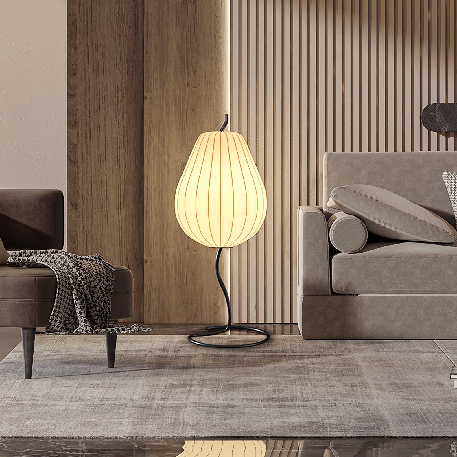 Phel Minimalist Pear Floor Lamp-Neutral Decor