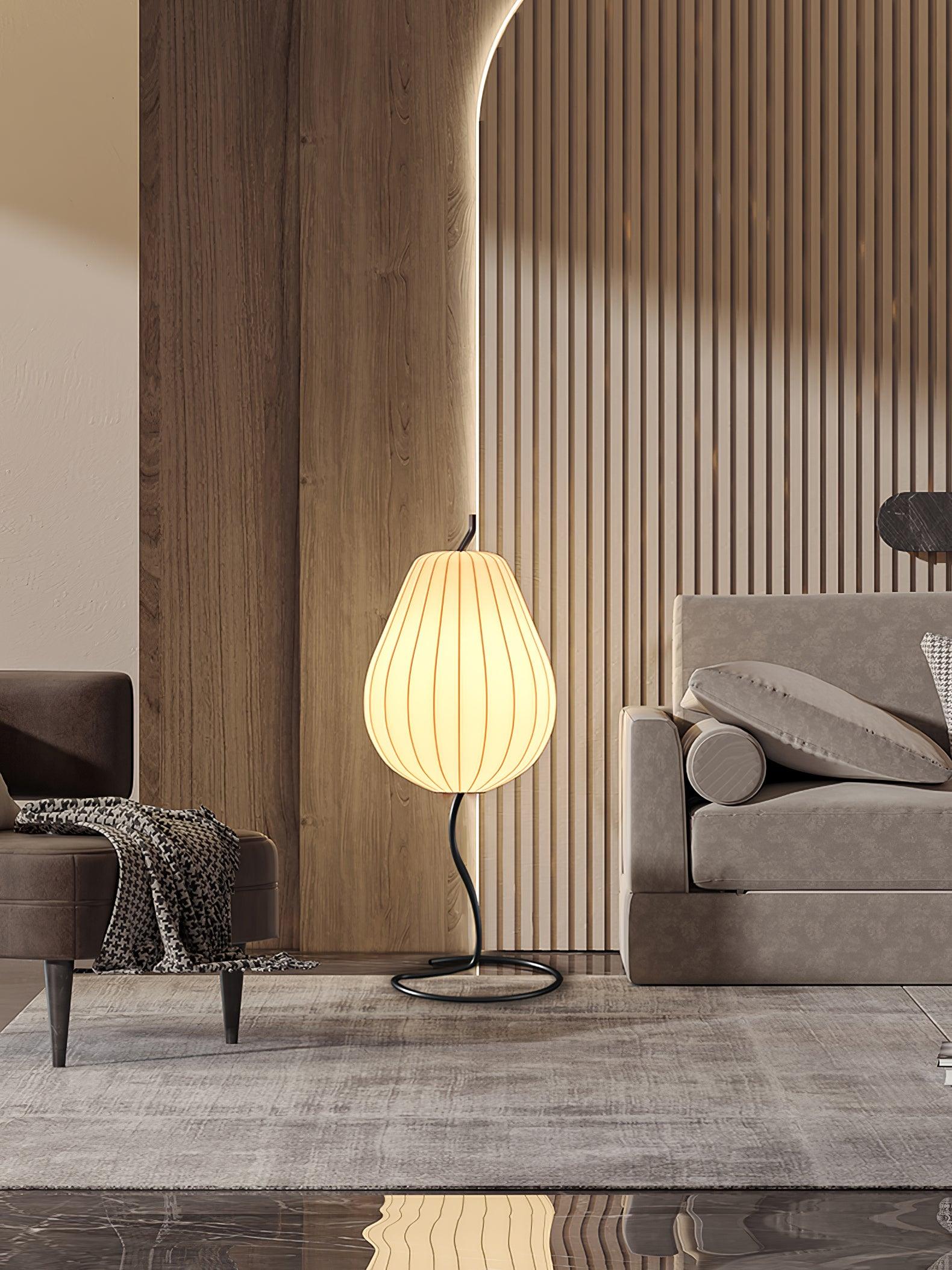 Phel Minimalist Pear Floor Lamp-Neutral Decor